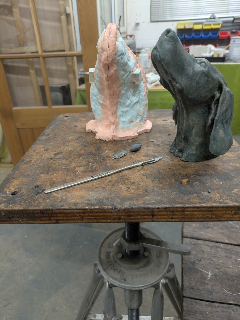 SIlicone mould and wax model