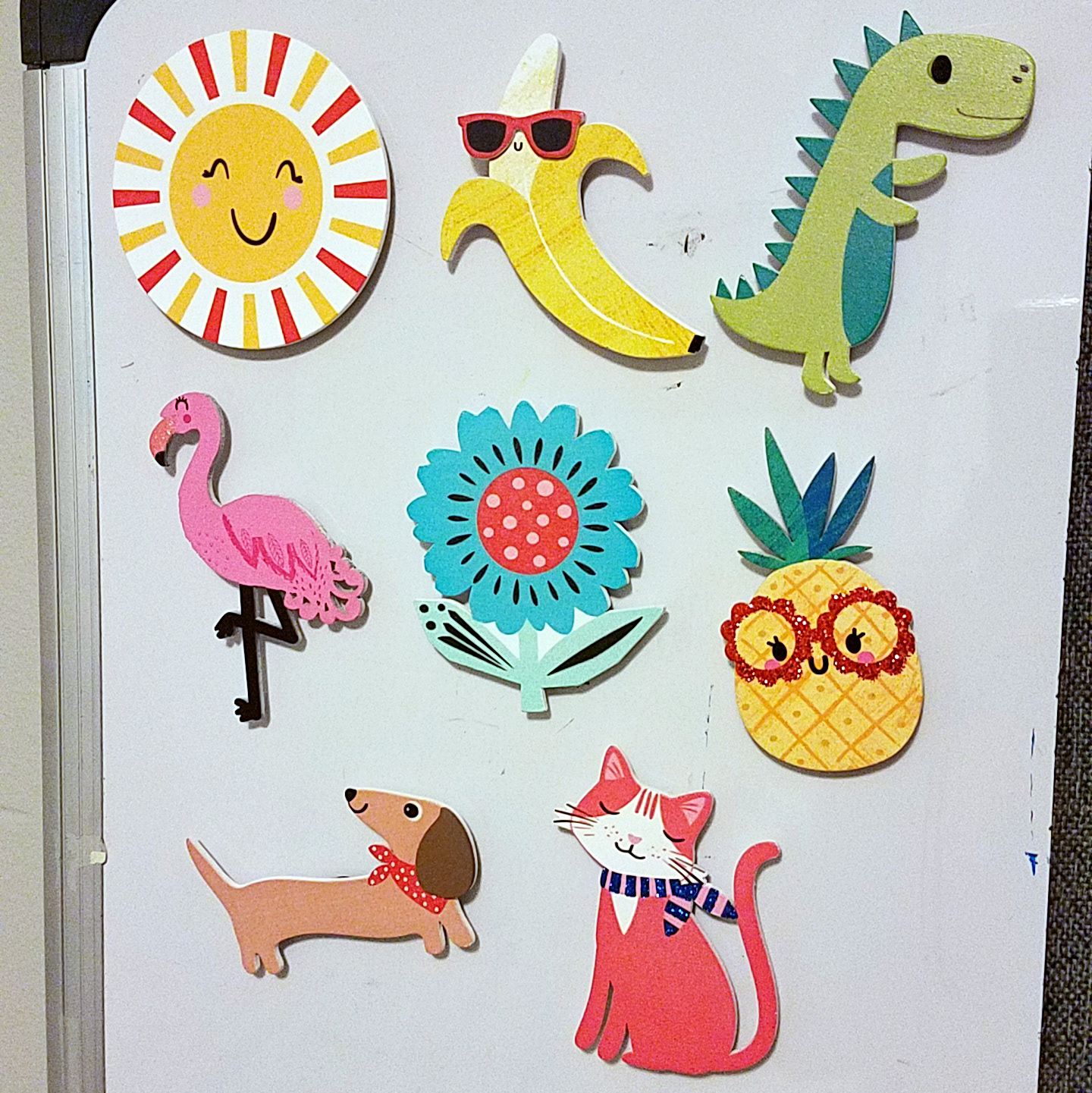 Everybody loves a cute magnet. I gave these little characters to my coworkers. I kept the sparkly pineapple!