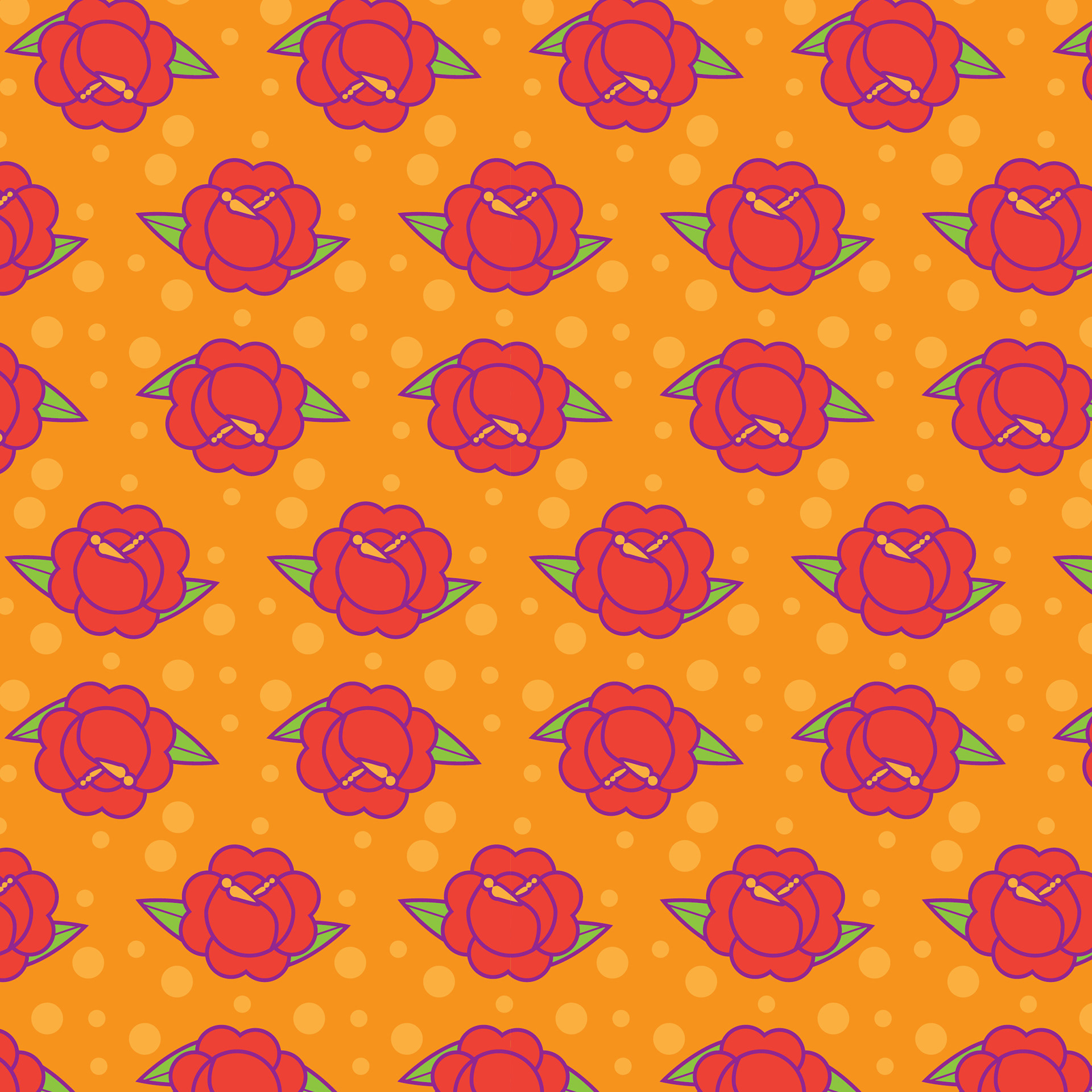 Rose Pattern, Adobe Illustrator, 2018