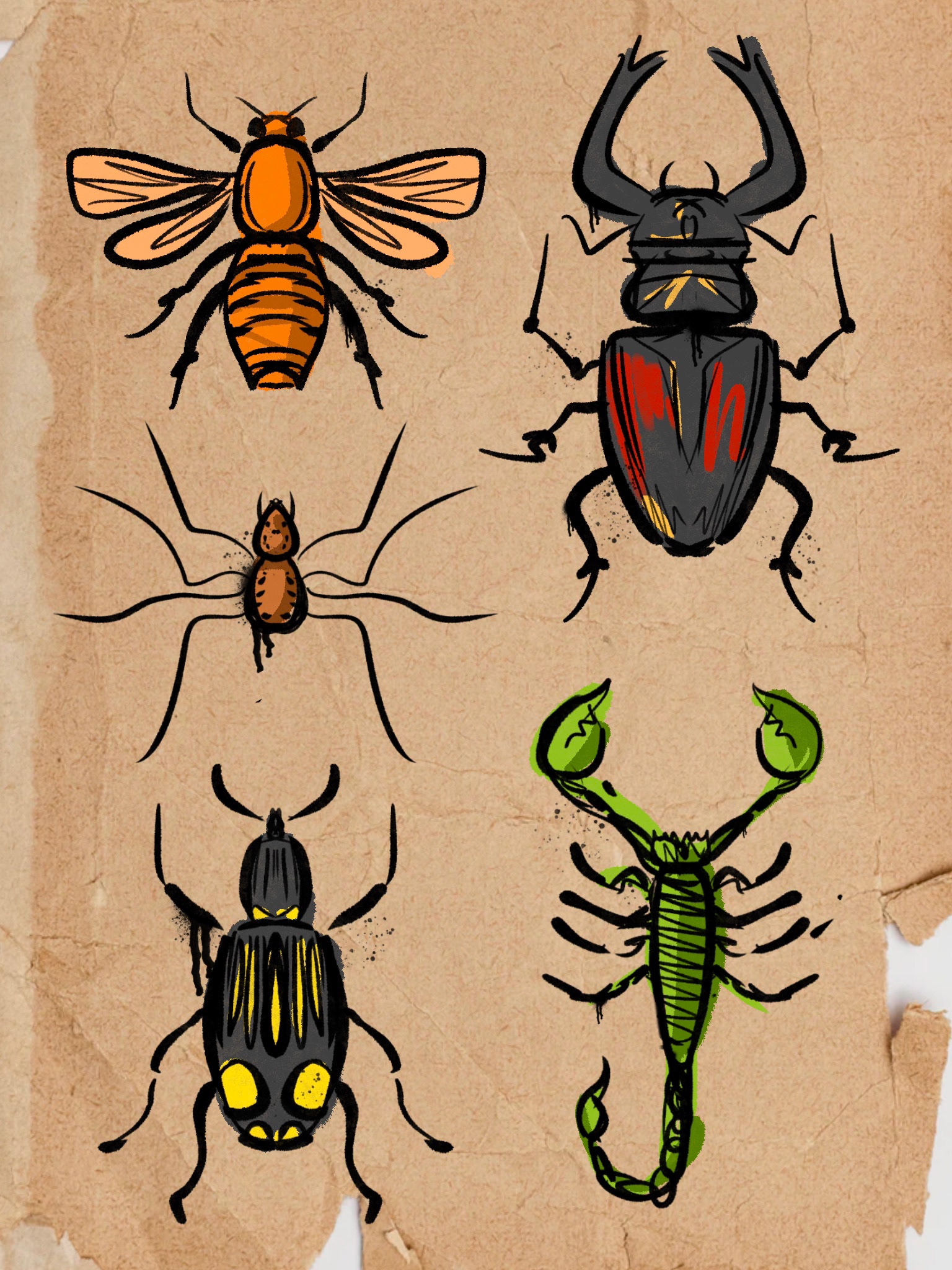 Inky Insects, Procreate, 2022