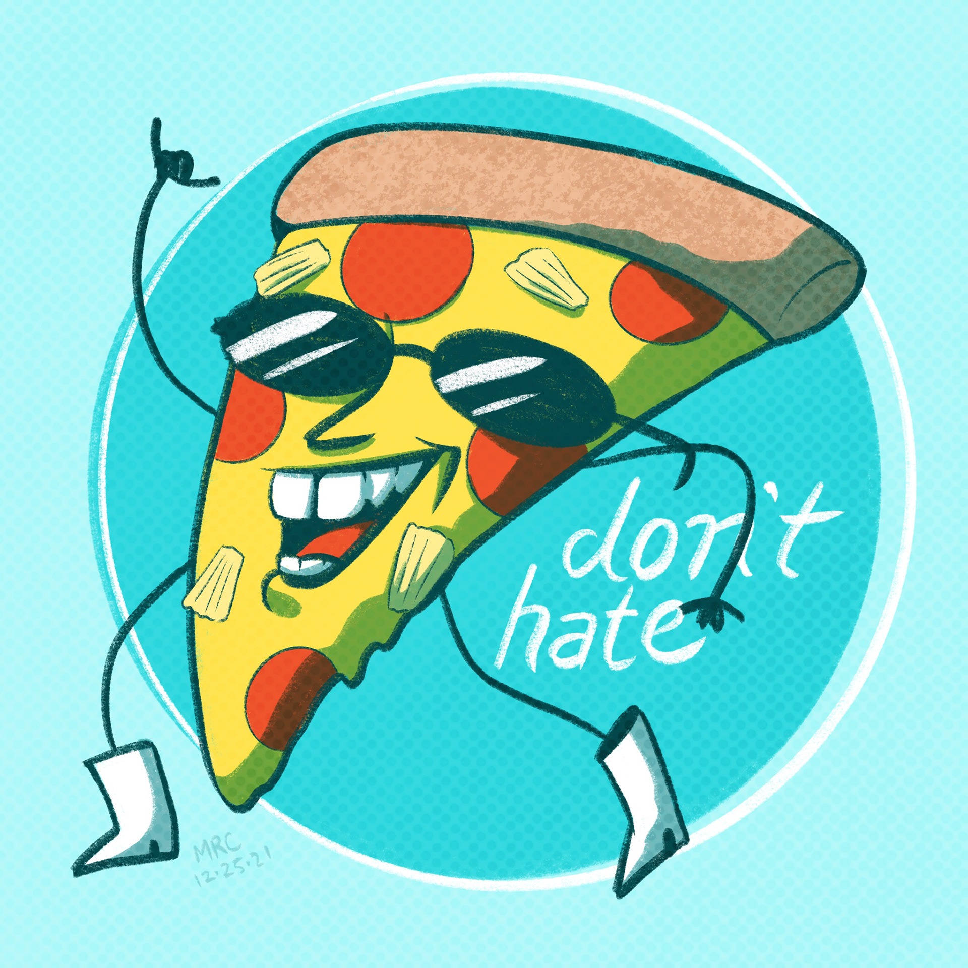 Pineapple on Pizza, Procreate, 2021