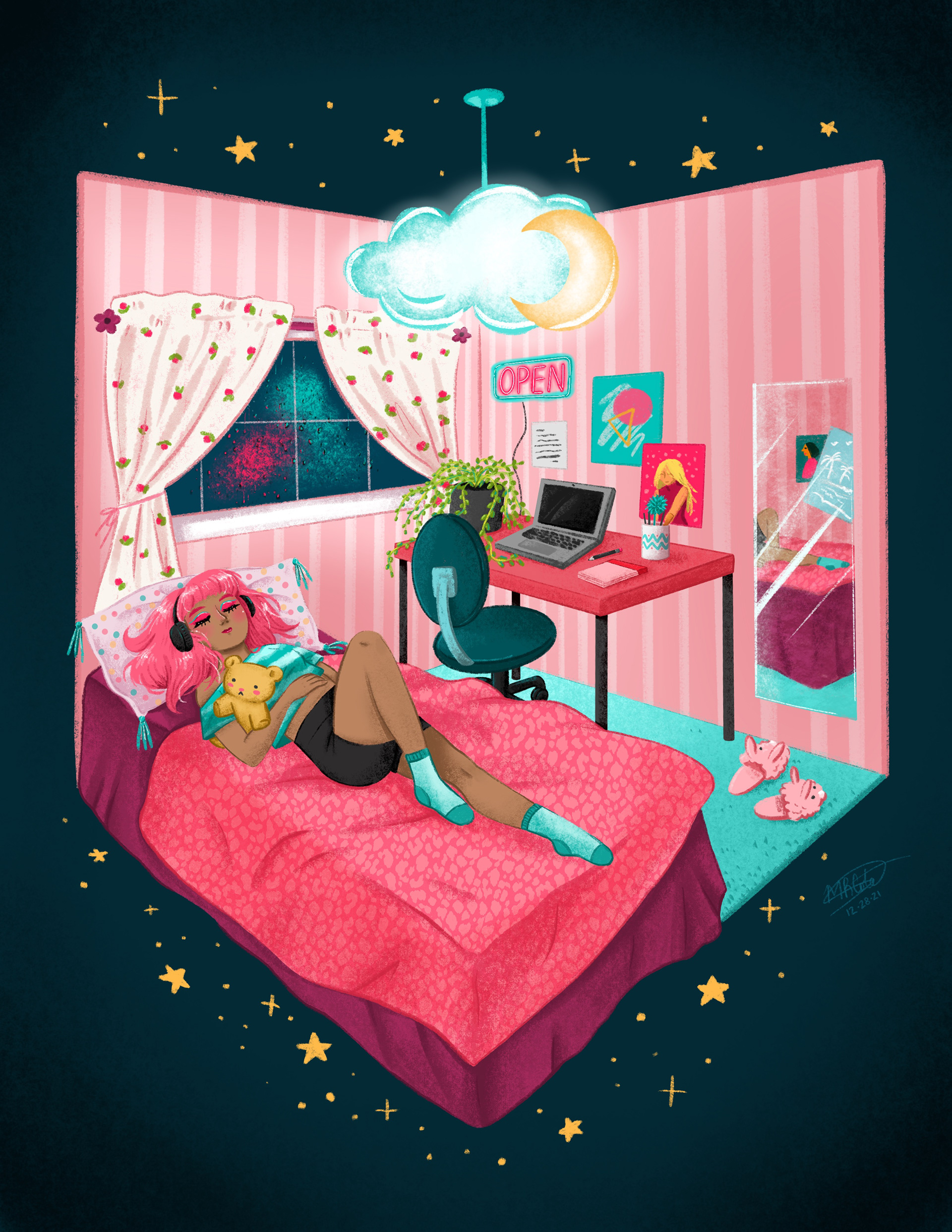 Happy Place, Procreate, 2021