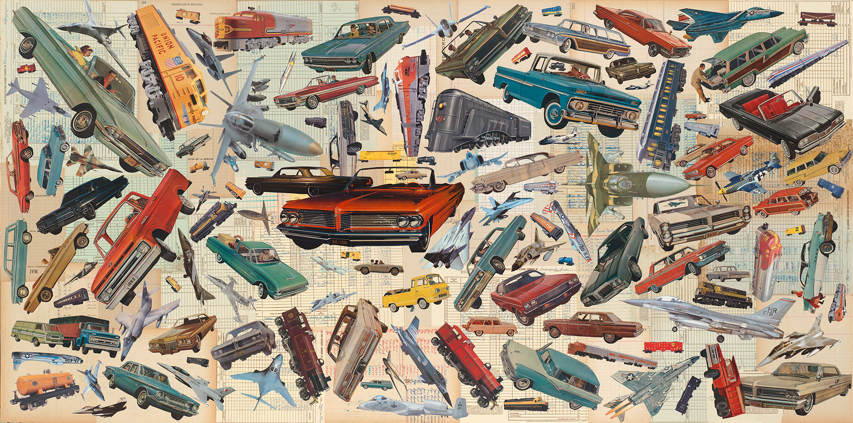 Letter To My 5-Year-Old Self, 3' x 6' collage on masonite
