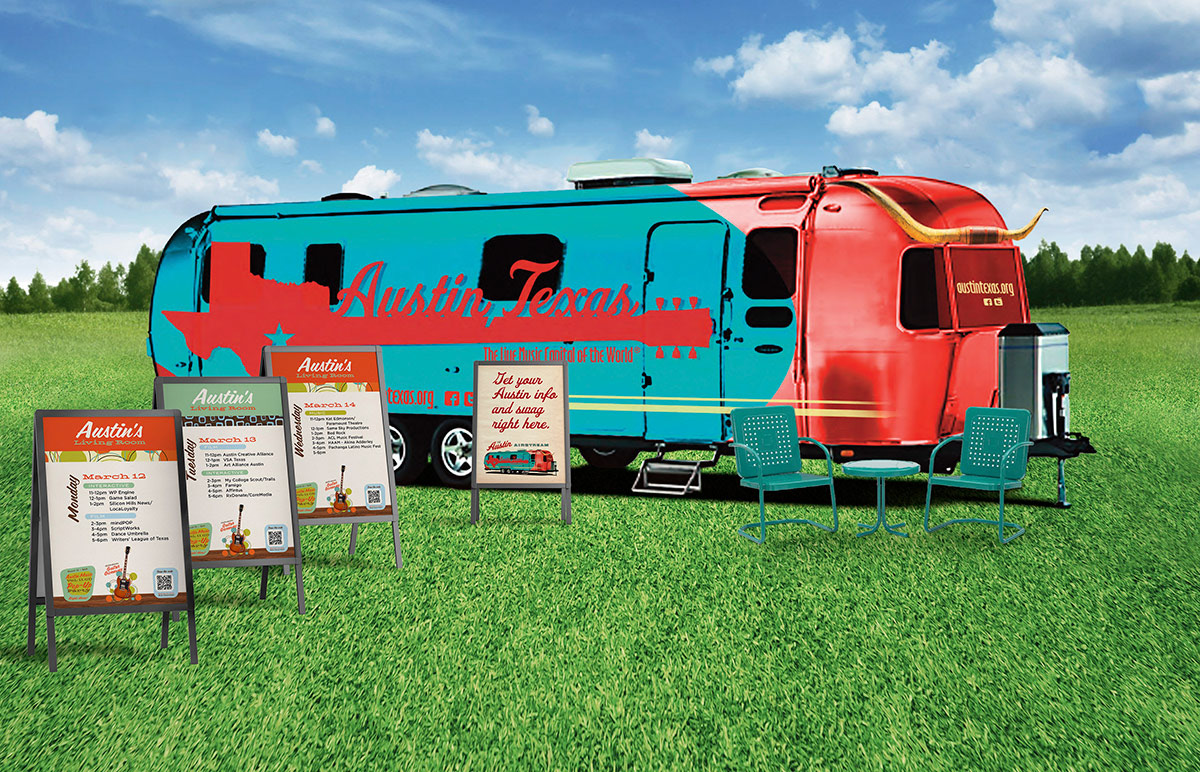 The Airstream out in the wild
