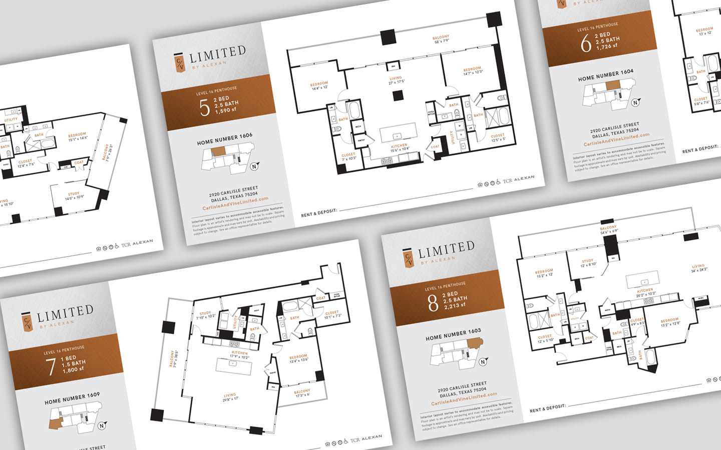 Penthouse floor plans