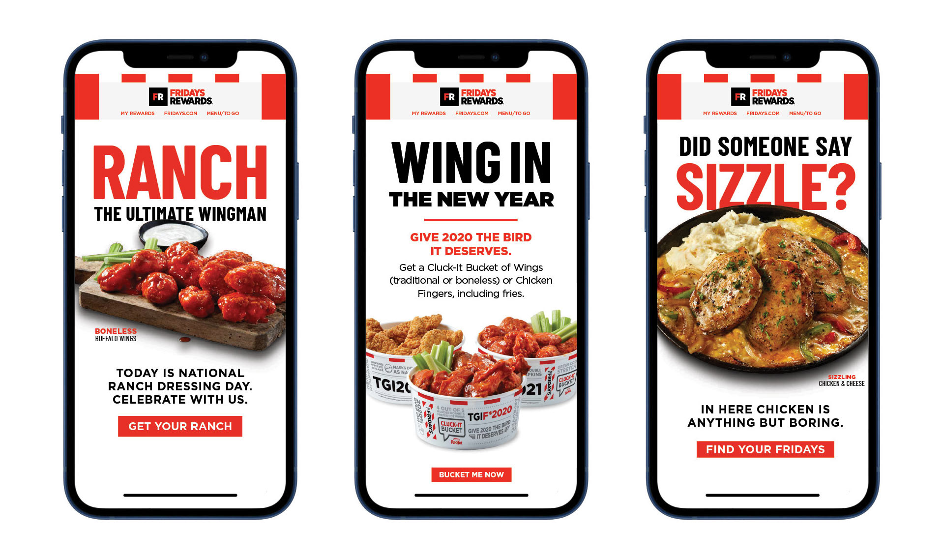 Fridays Rewards email campaigns