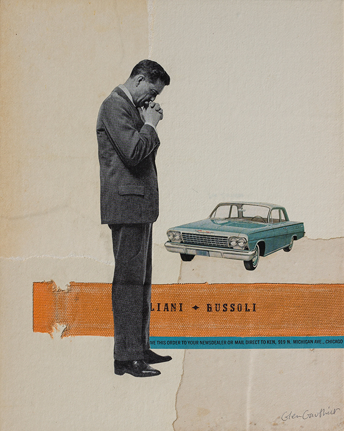 The Decision, 10" x 8", collage on art board
