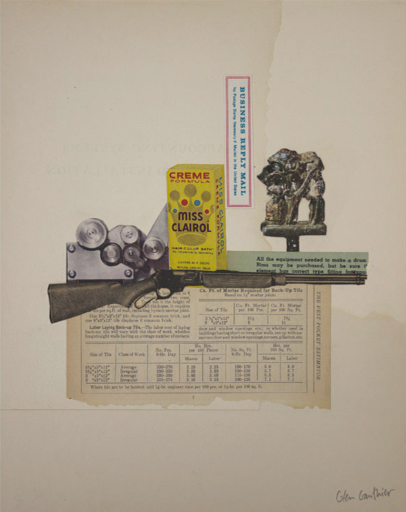 Lightens as it Colors, 8" x 10", collage on art board.