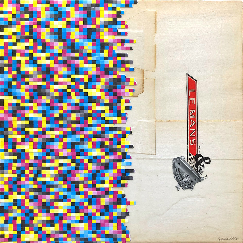 Hope #10, 12" x12" collage on wood panel