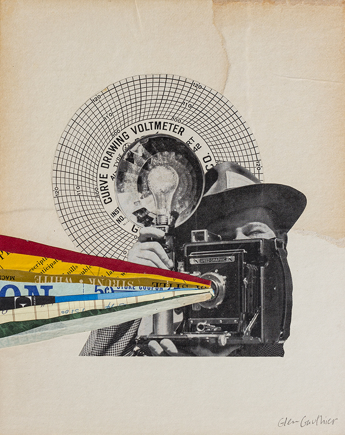 Say Cheese, 10" x 8", collage on art board