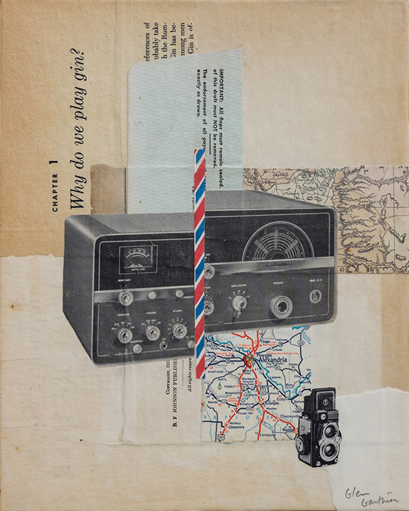 Radio GaGa, 10" x 8", collage on art board