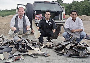 Me along with two agents of the Ecuadorian Environmental Police during a raid.
