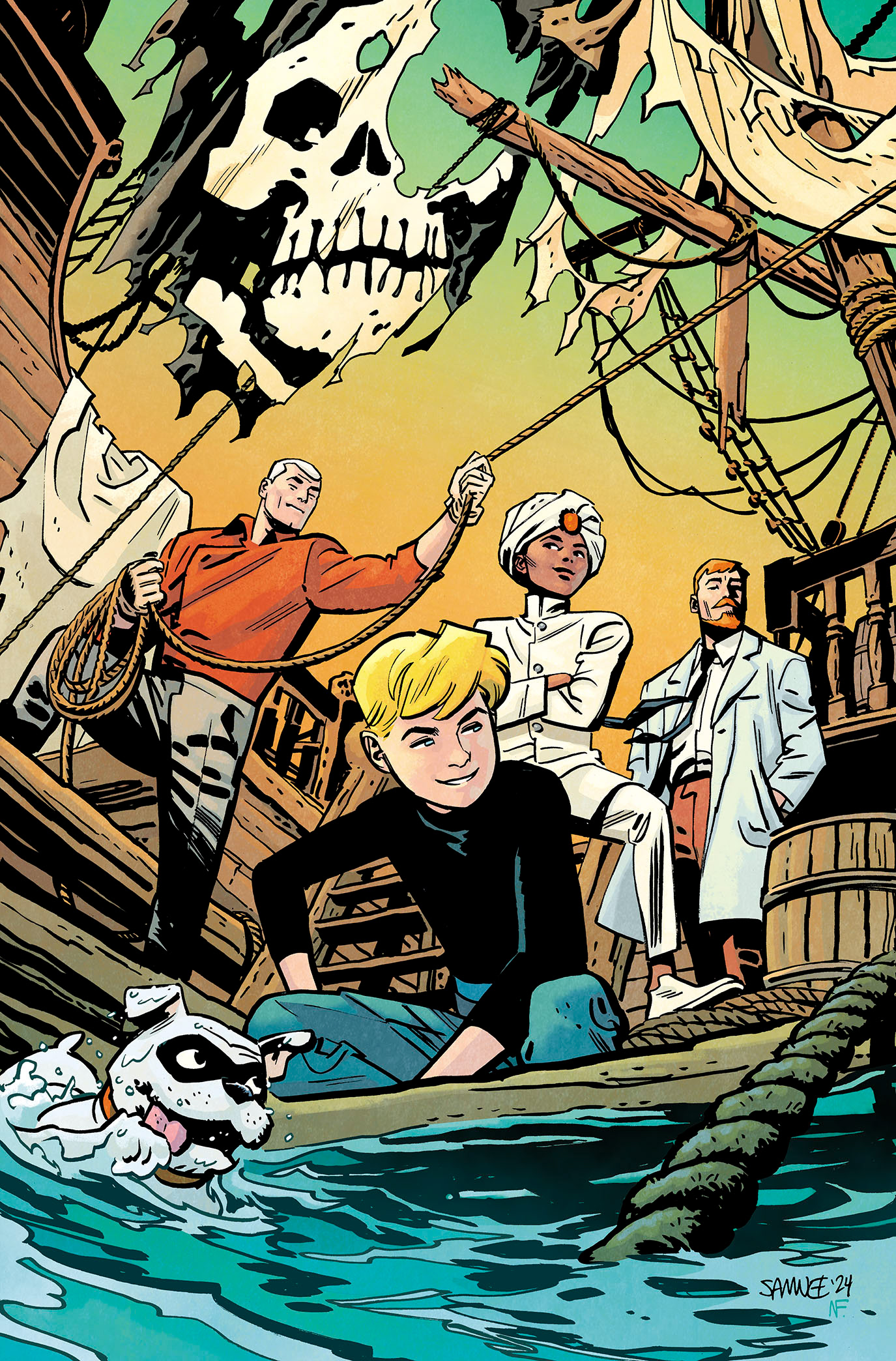 Jonny Quest FCBD (B&W art by Chris Samnee)