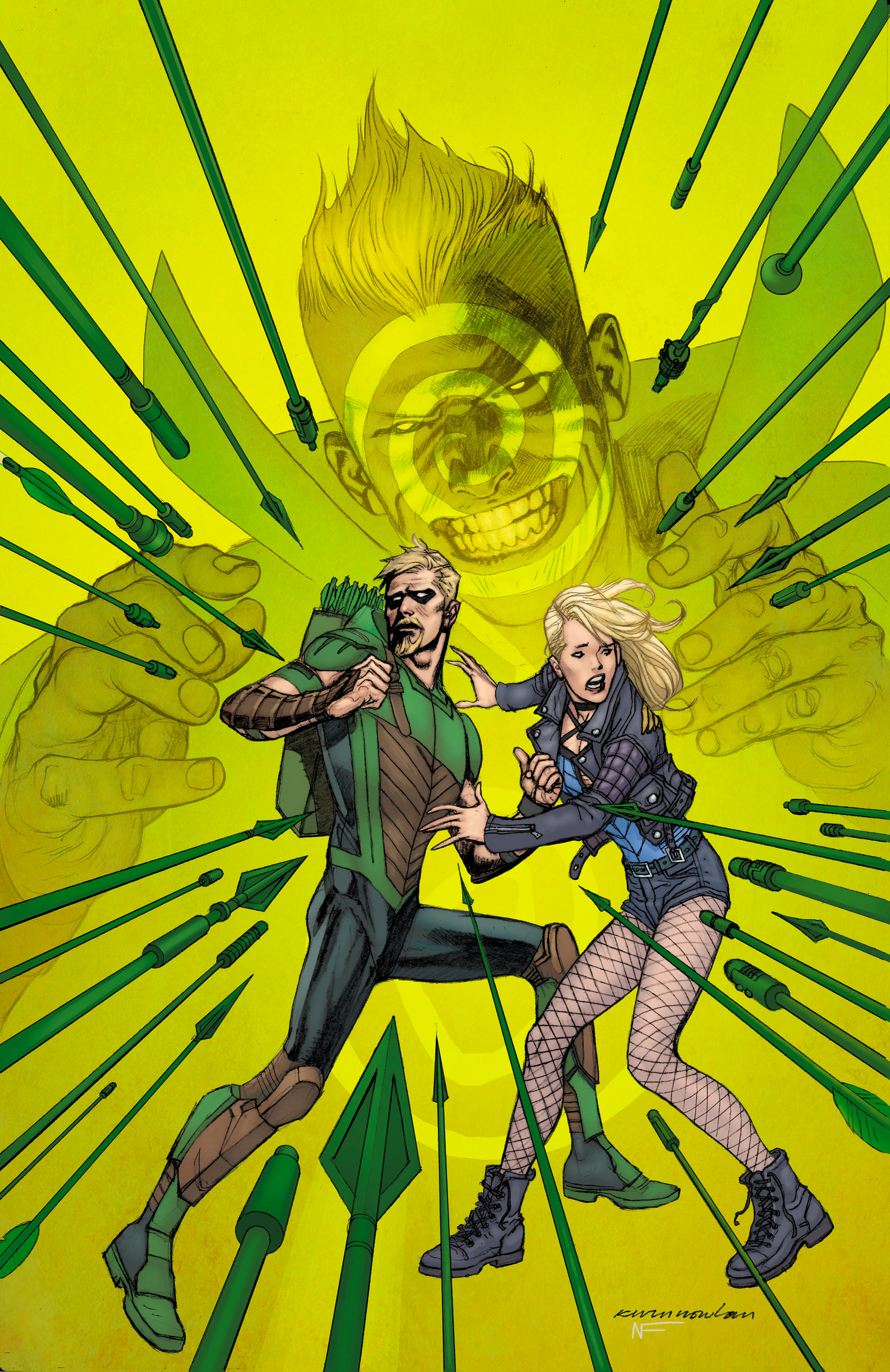 Green Arrow #14 (B&W art by Kevin Nowlan)