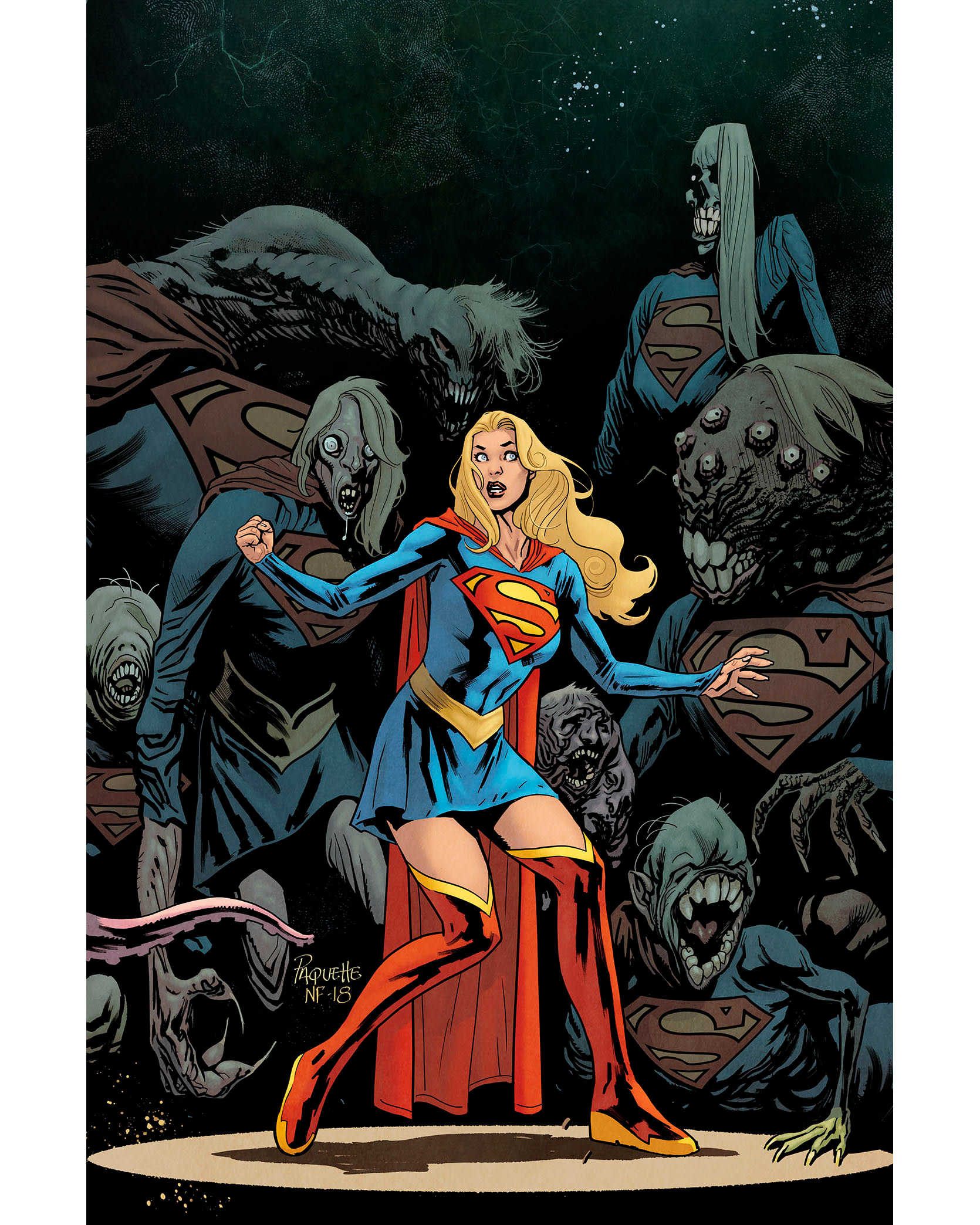 Supergirl #28 (B&W art by Yanick Paquette)