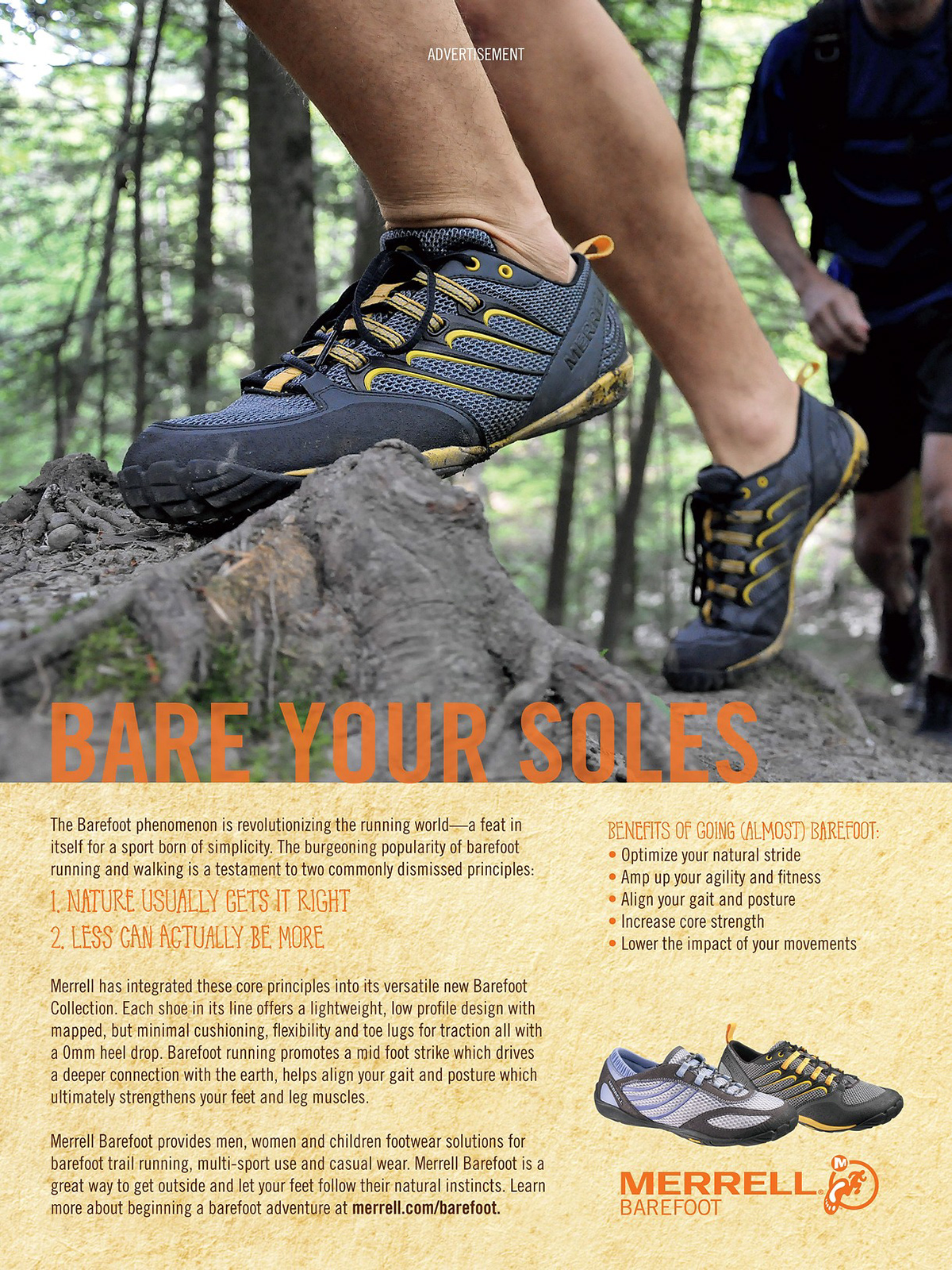 Advertisement for Merrell