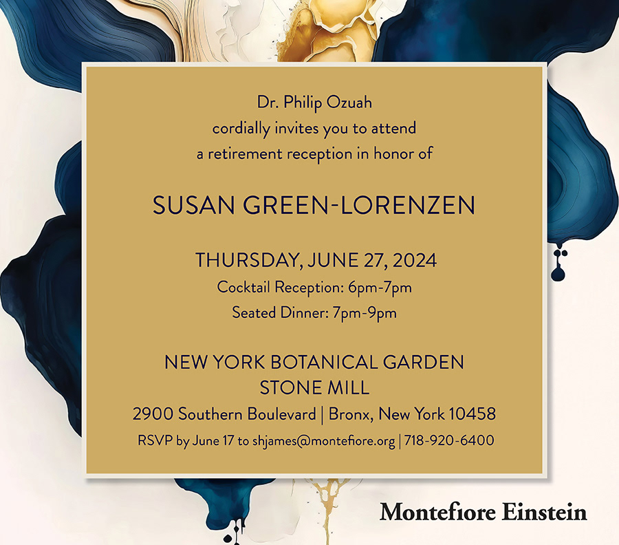 Montefiore Einstein: Retirement Party for Susan Green-Lorenzen