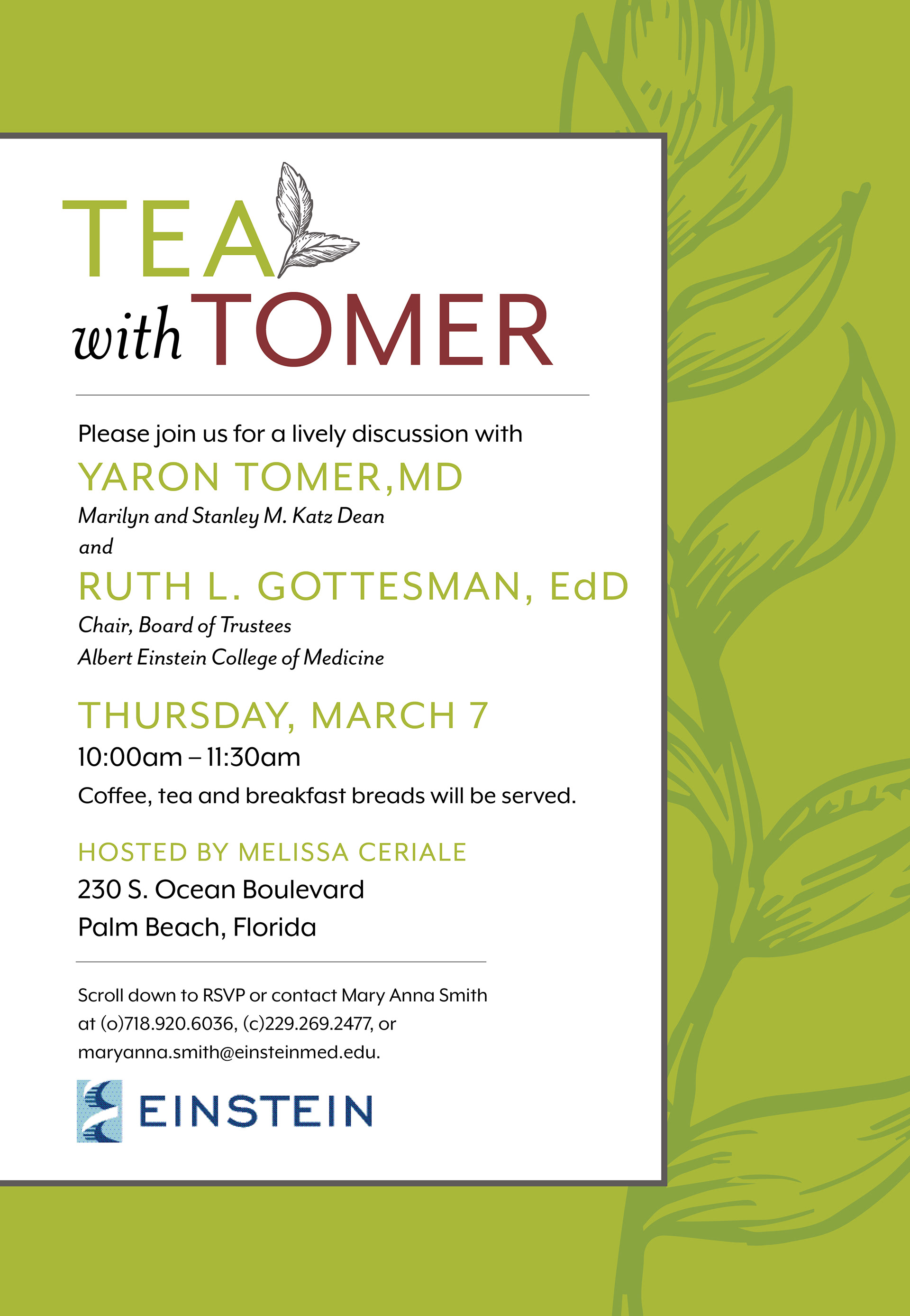 Seminar: Tea with Tomer