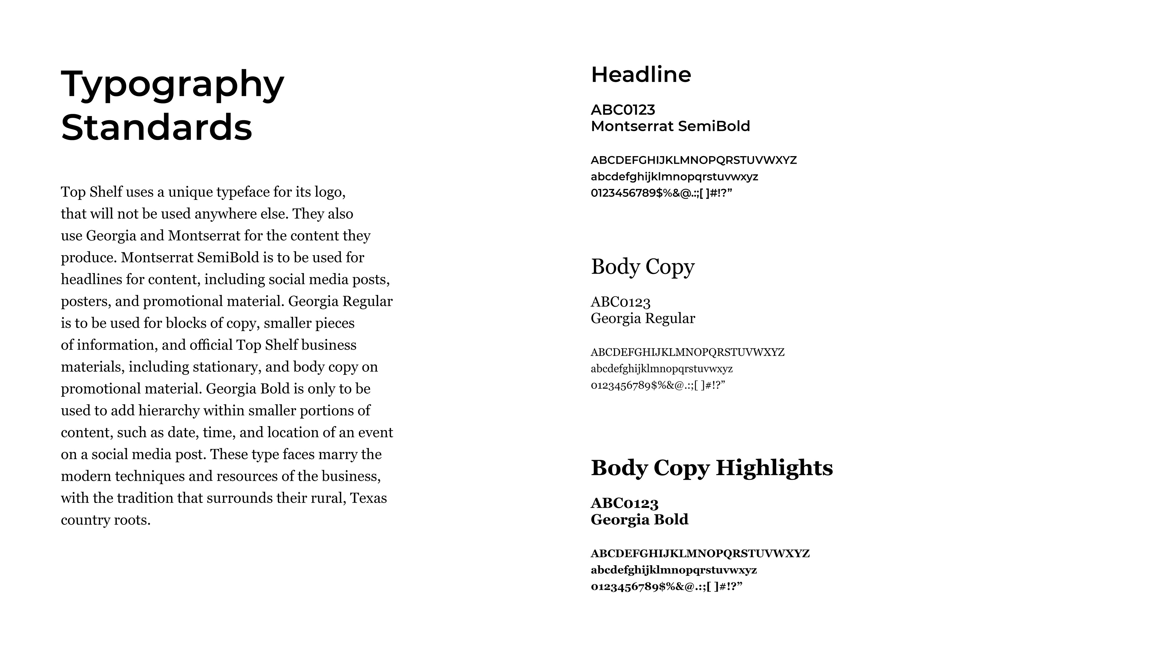Typography Standards