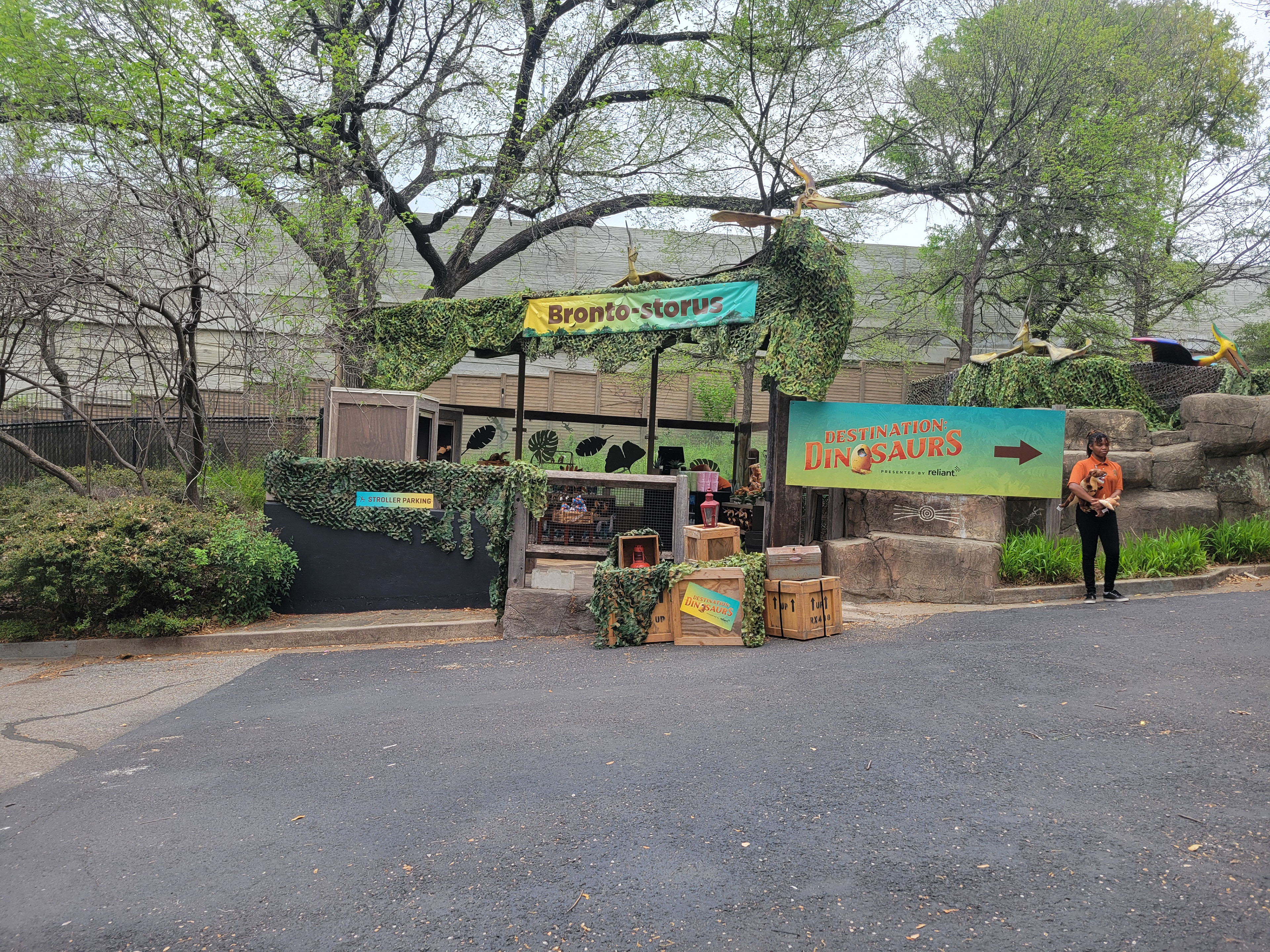 Food and retail location with branded signage, and directional signage to help people navigate the space