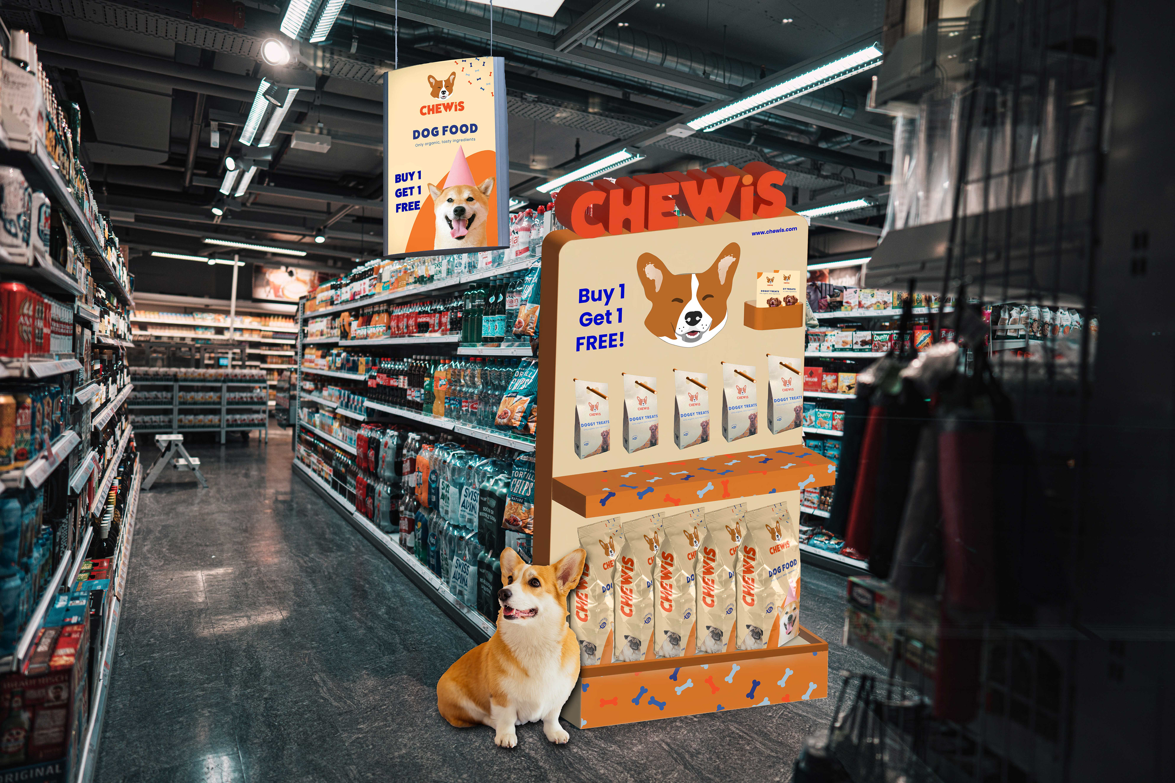 POS-display and sign in store