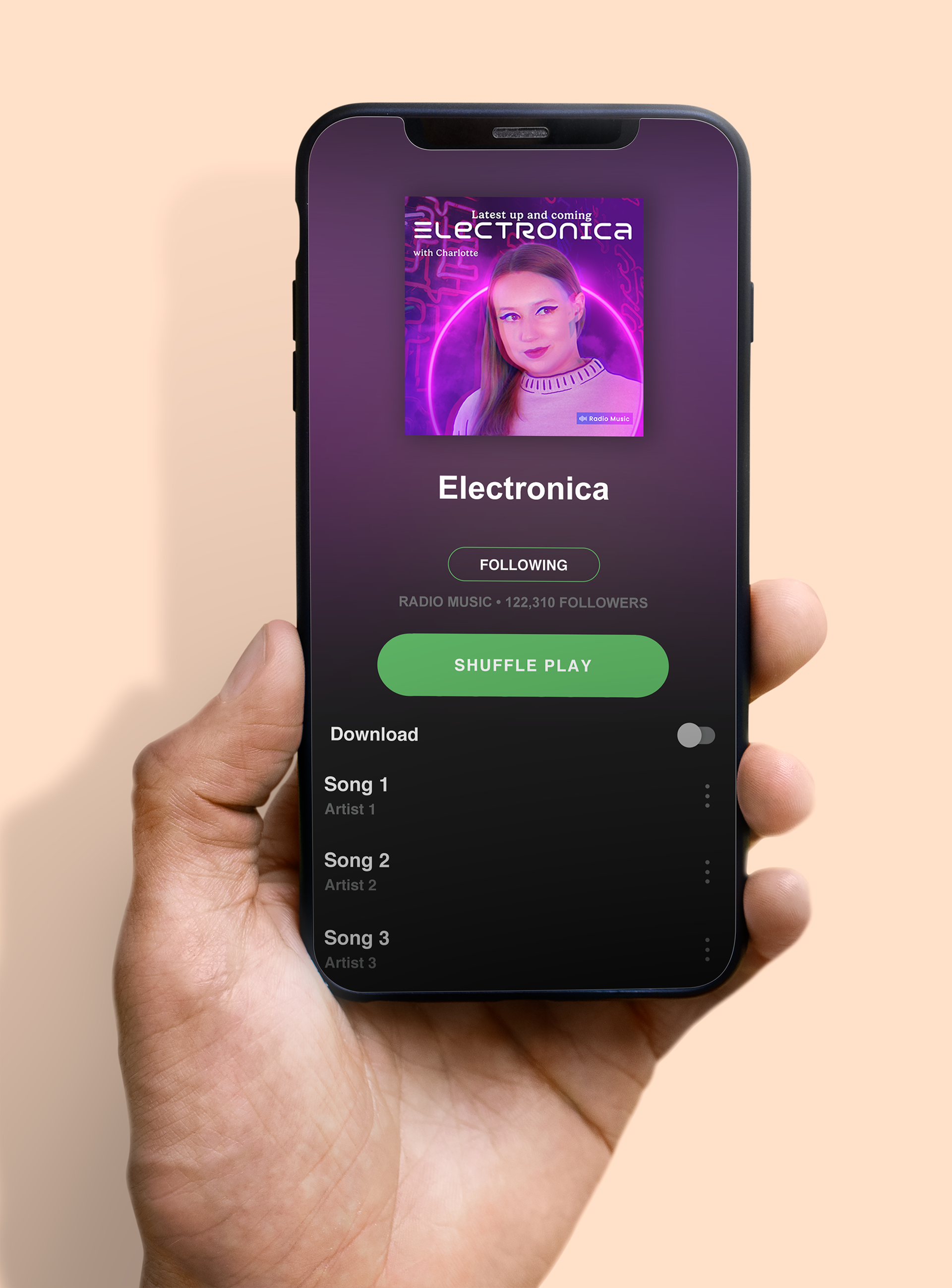 Spotify mockup