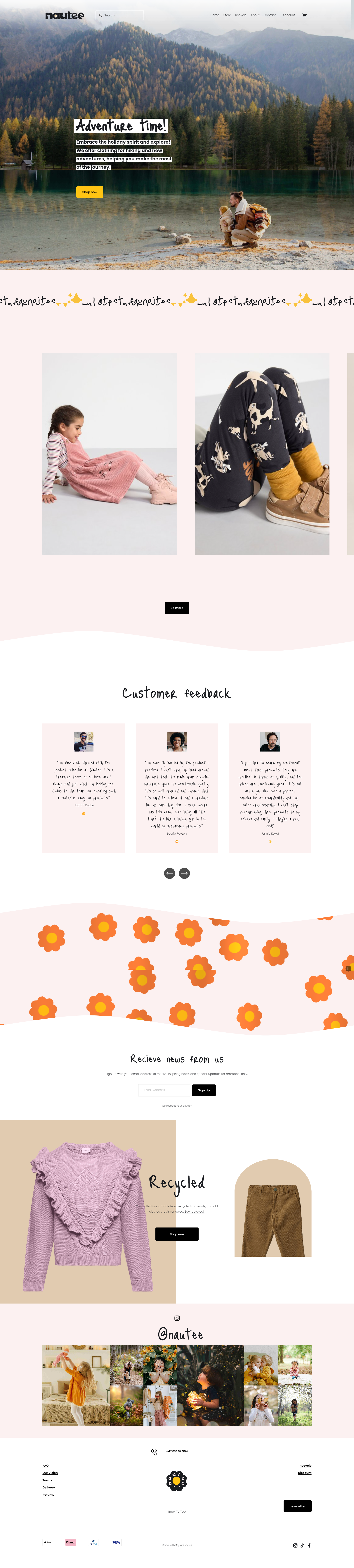 Home page. The scrolling anouncment bar says "latest favorites✨". Got cut when I took the screenshot. 