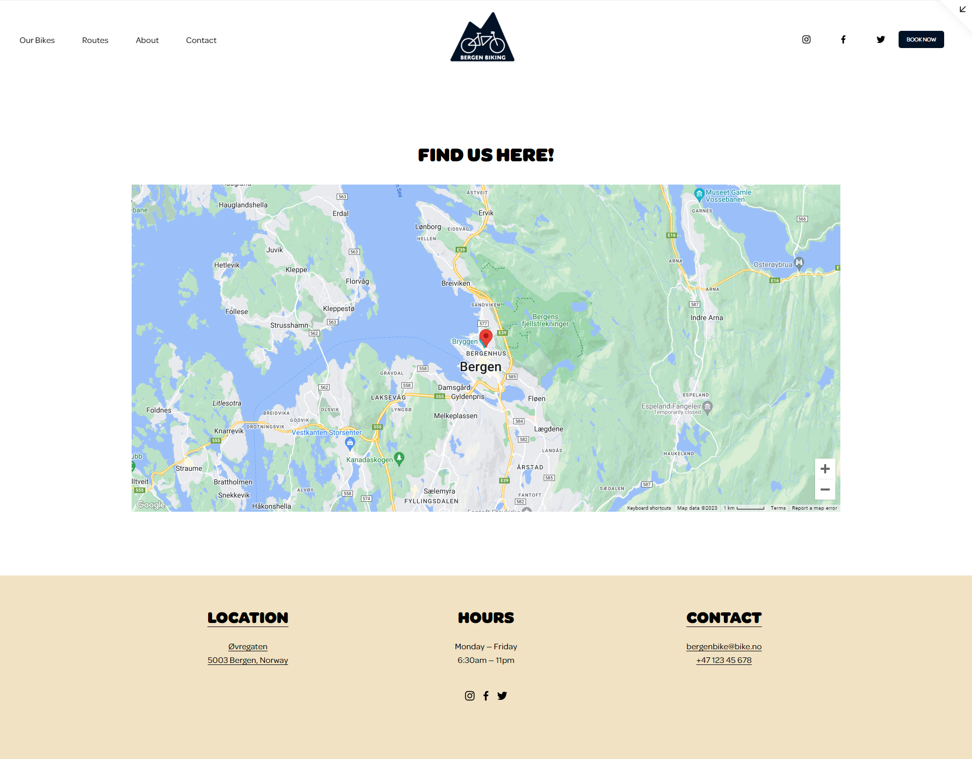 Business location-page