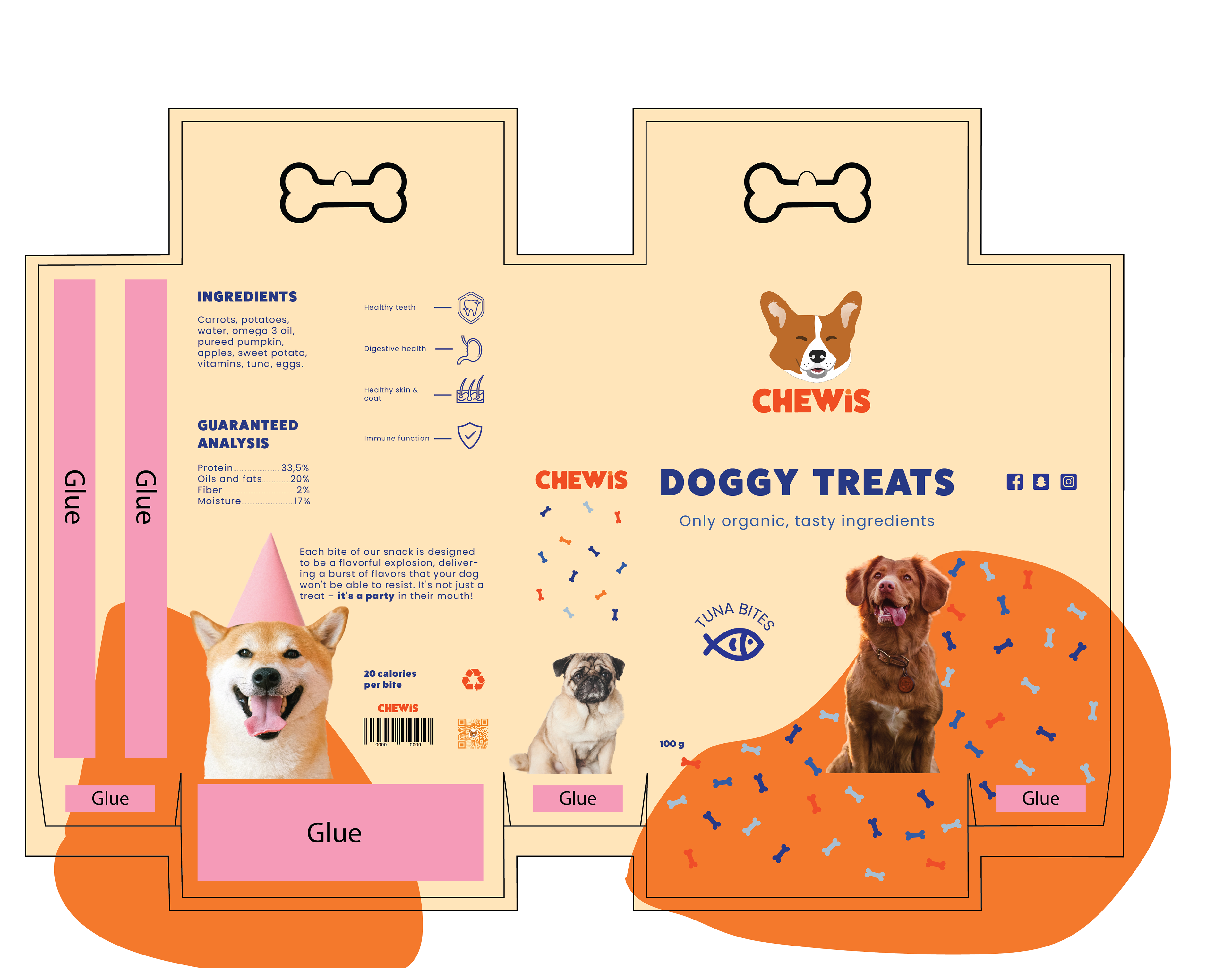 treats package - dielines