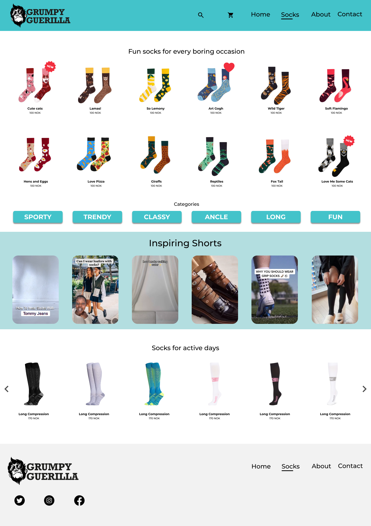 Socks page (shop)