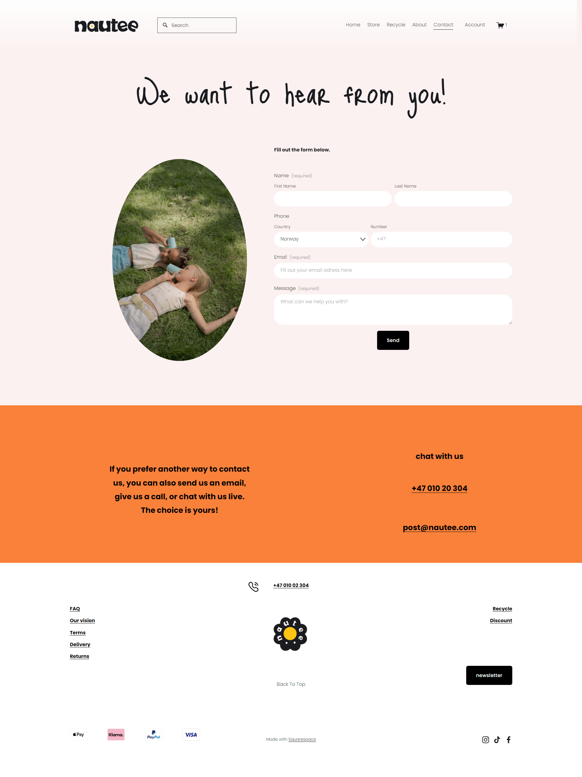 Contact us-page
