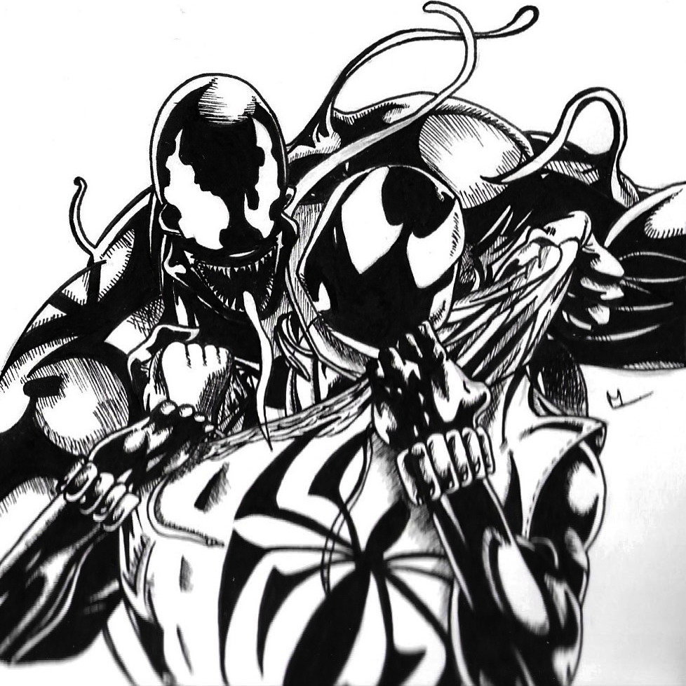 Spider-man et Venom du comics "Spider-man"