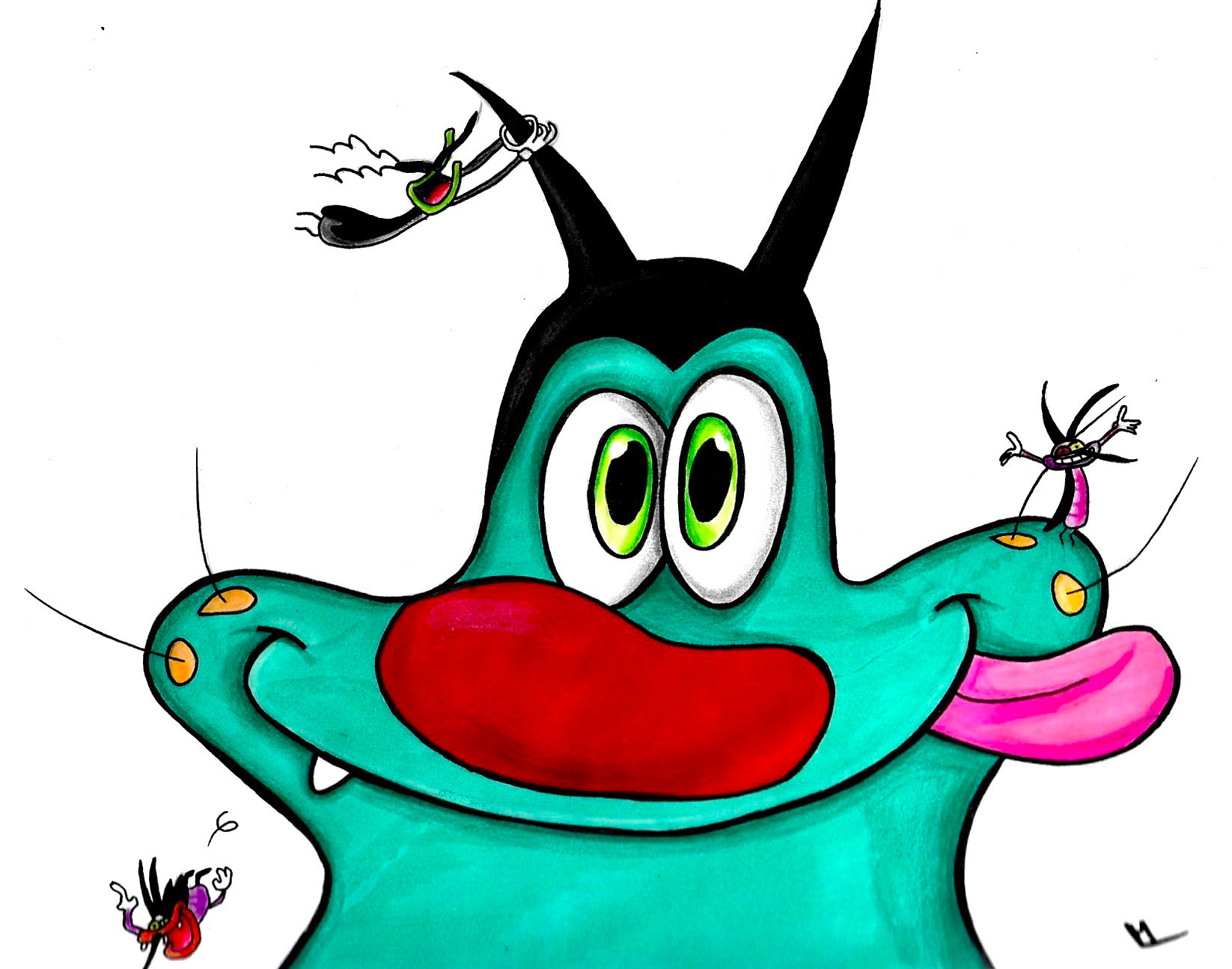 Oggy du dessin animé "Oggy et les cafards"