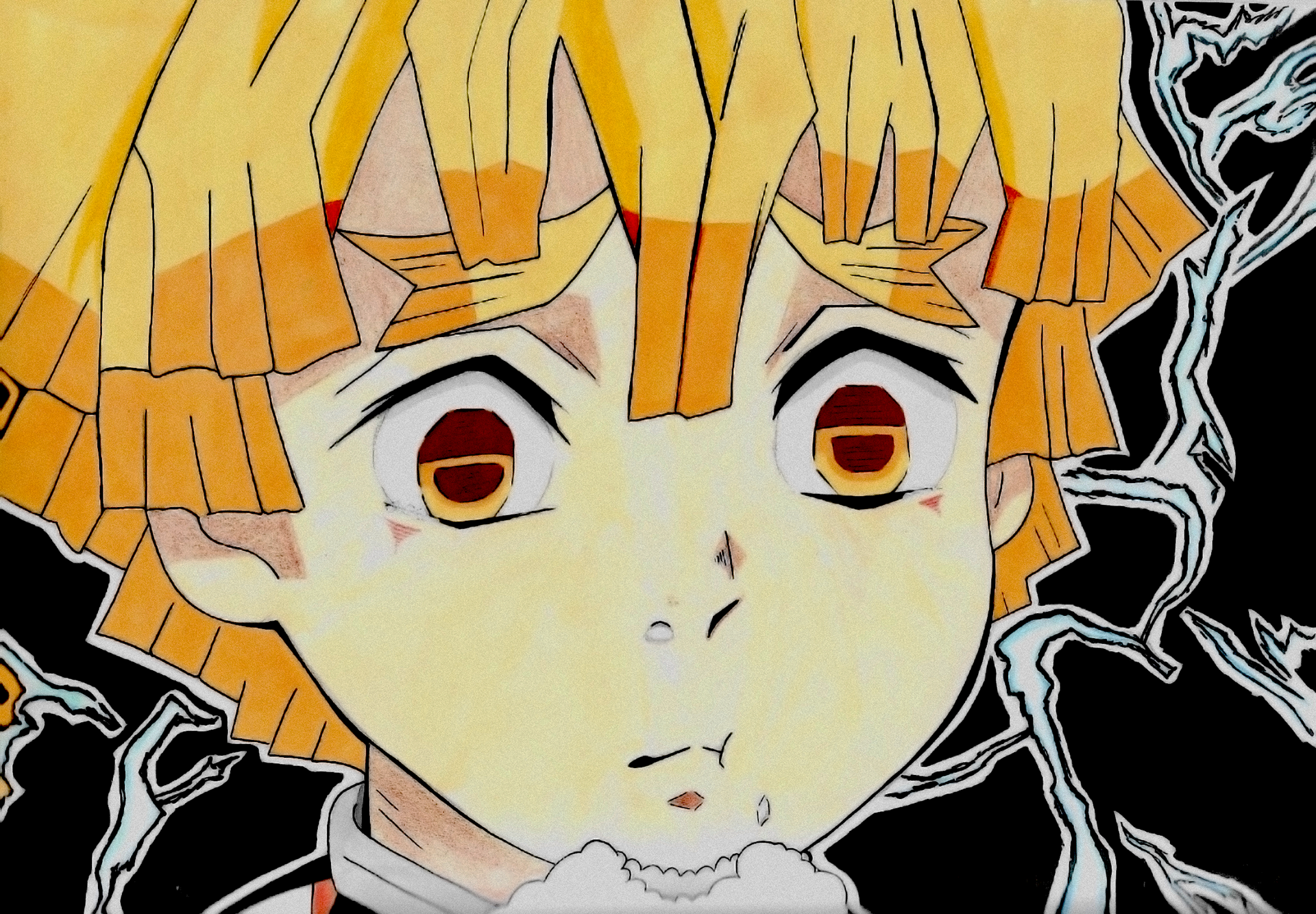 Zenitsu du manga "Demon slayer"