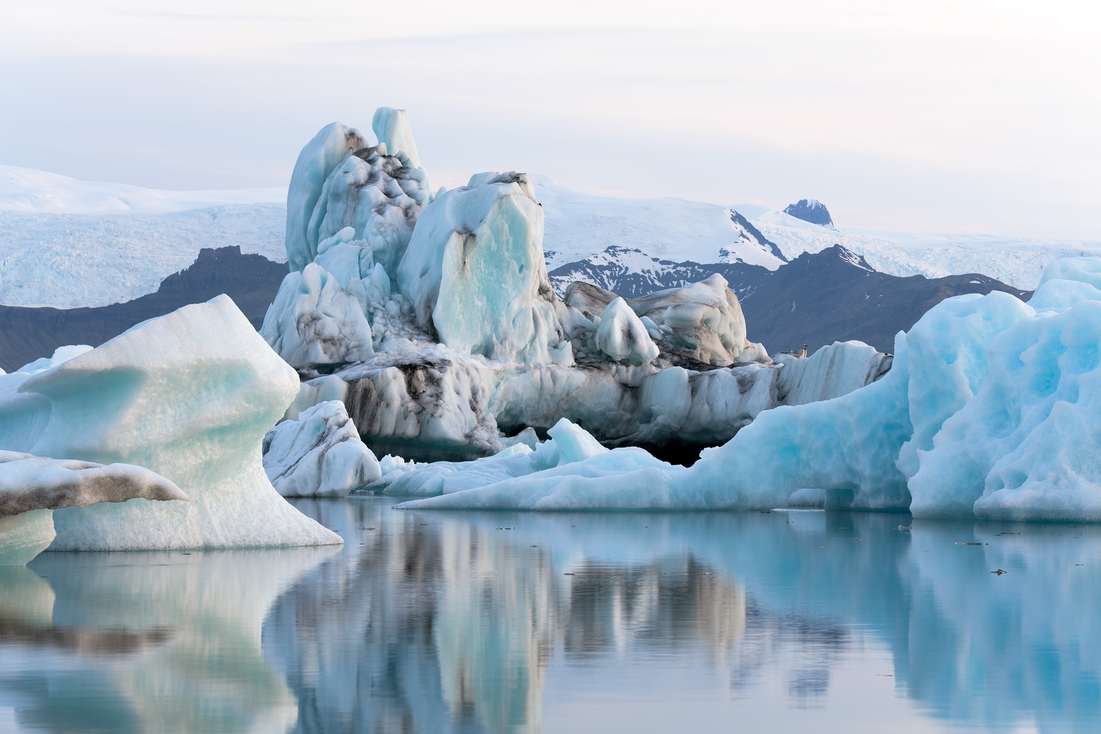 Blue Hour Icebergs
