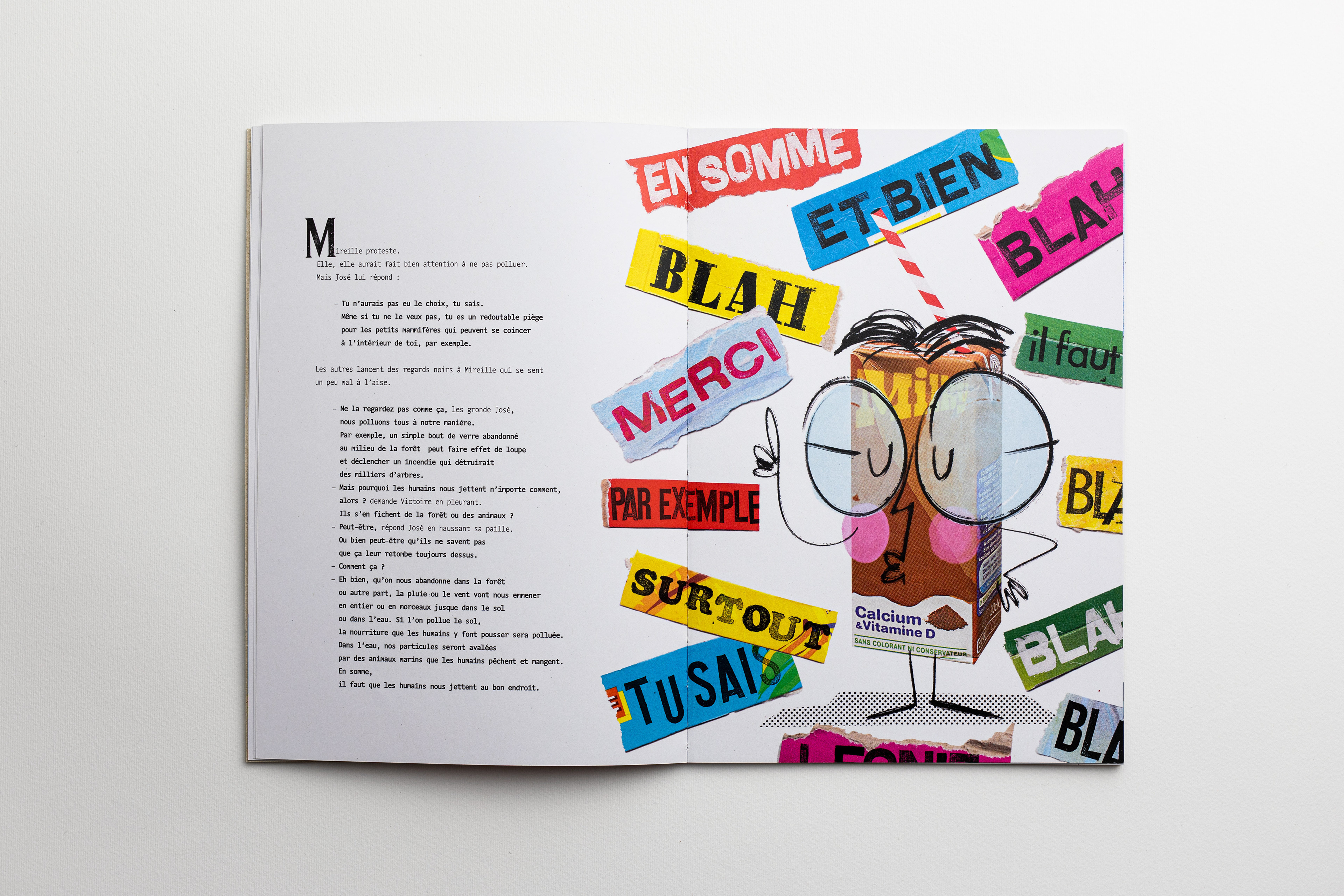 Tofdru, tof dru, illustration, graphisme, typographie, photographie, collage, dessin, peinture, recyclage, upcycling, conte pour enfants, dechets