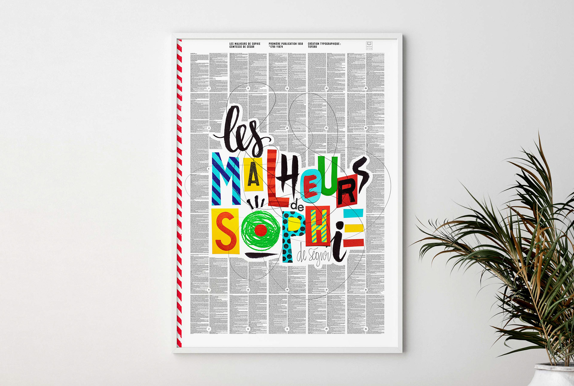 Tofdru, tof dru, PARIS, illustration, illustrateur, graphiste, graphisme, typographie, photographie, collage, dessin, peinture, atelier, workshop, poster, segur, les malheurs de sophie, comtesse de segur, roman, book, bookster