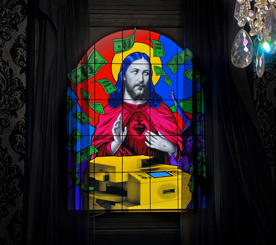 Illustration pour le vitrail de chez Jésus & Gabriel