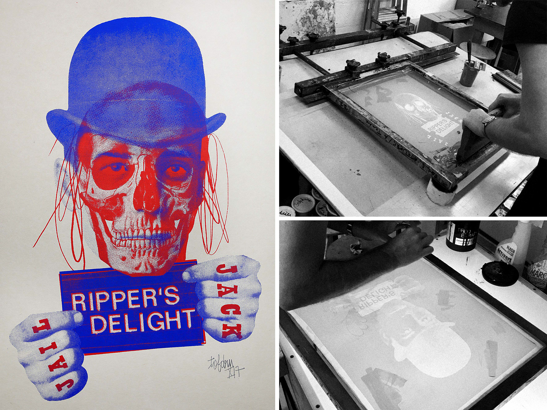 Tofdru, tof dru, PARIS, illustration, illustrateur, graphiste, graphisme, typographie, photographie, collage, dessin, peinture, atelier, workshop, typo, bus, club, night, live, concert, gig, poster, rock, logo, serigraphie, silk screen, 