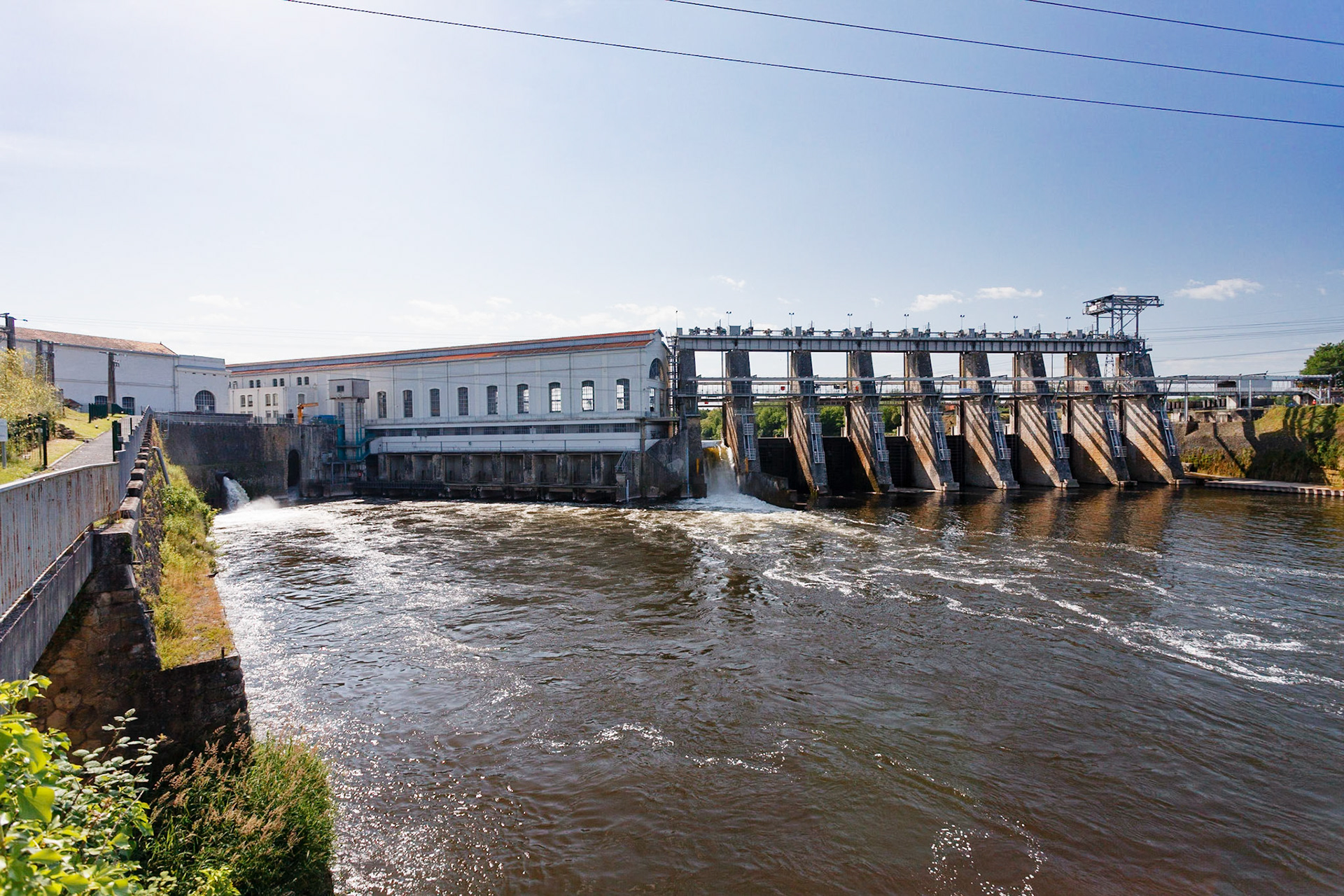 Power house and weir