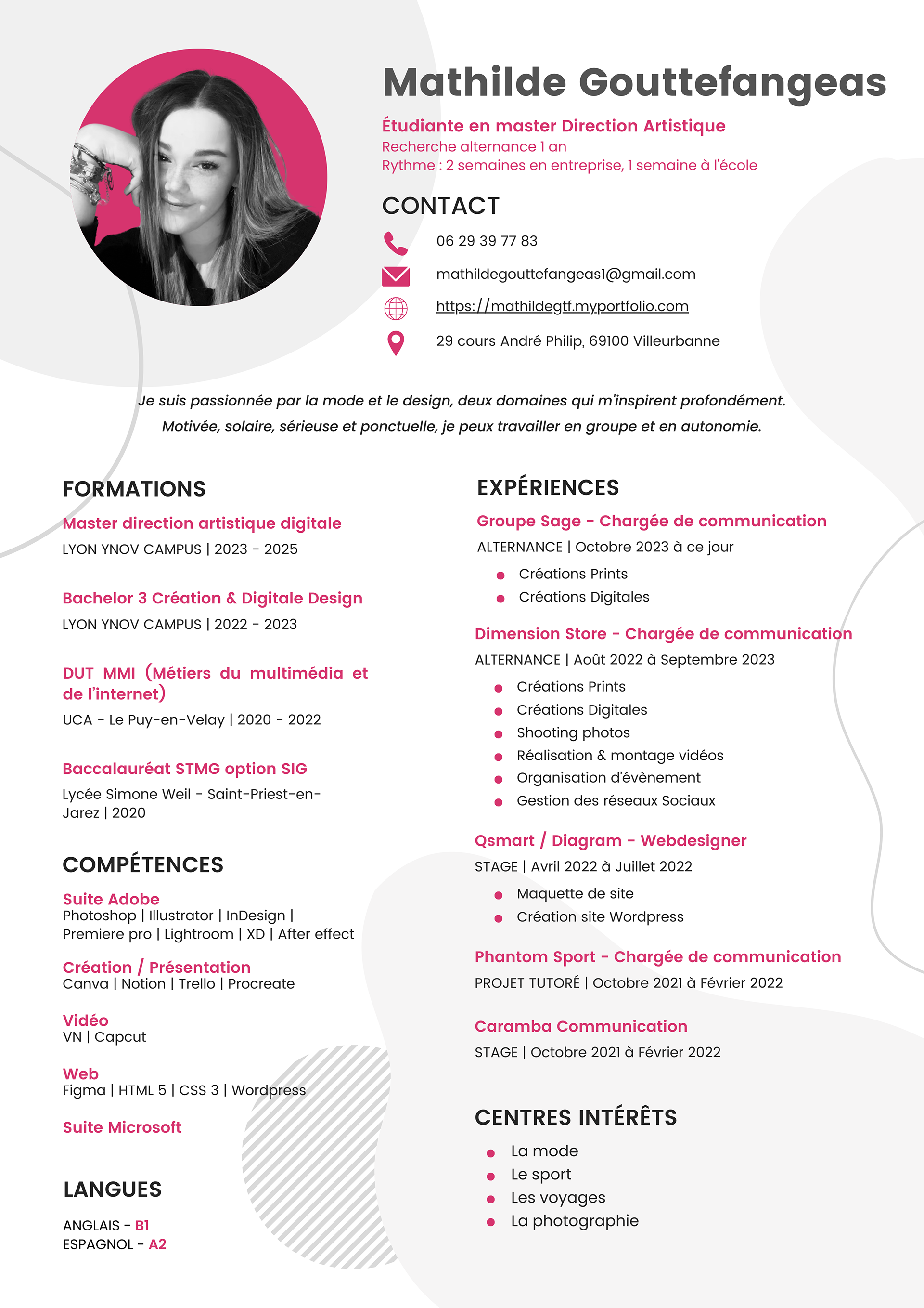 Ancienne couleur de CV