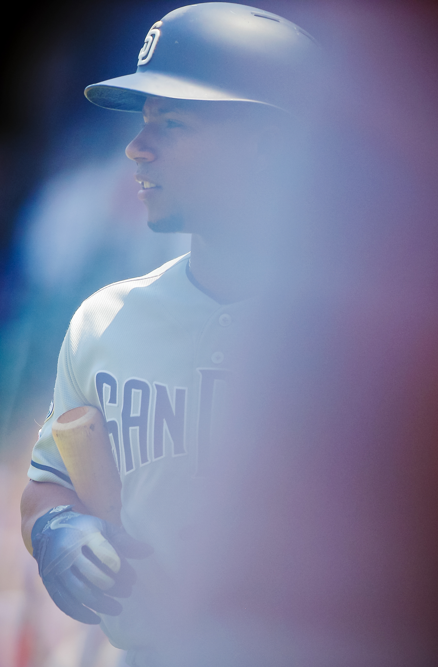 Francisco Mejia #27 of the San Diego Padres returns to the dugout after striking out at Citi Field on July 25, 2019 in Flushing, New York.