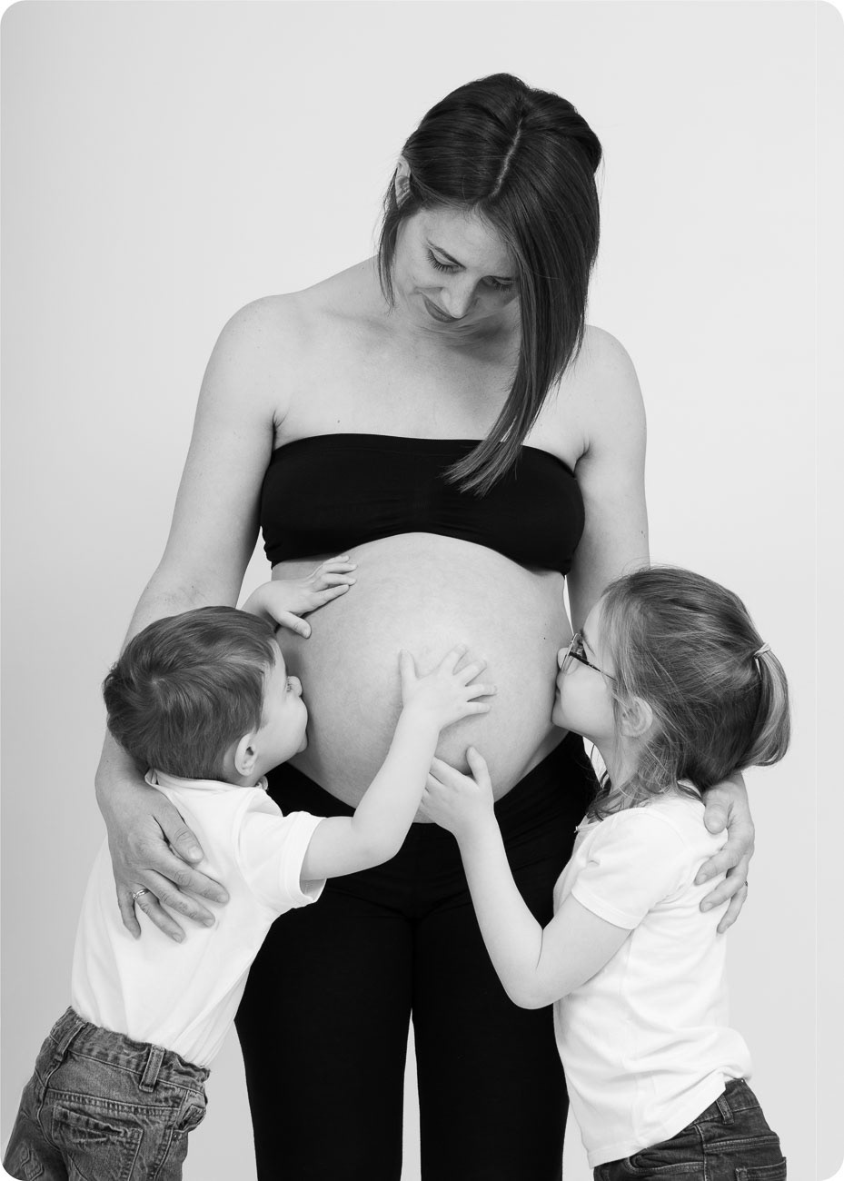 Photo grossesse Le Mans avec les enfants