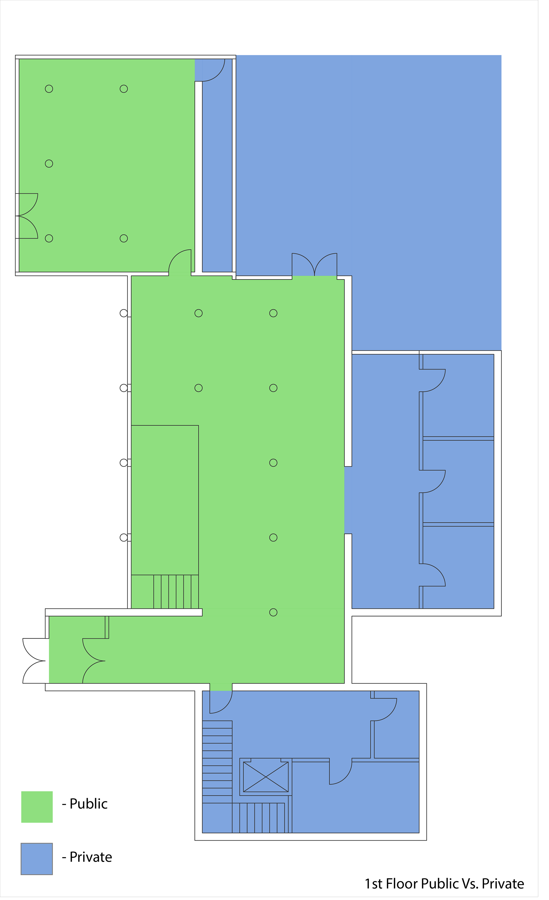 Public Vs. Private Diagram 1st Floor