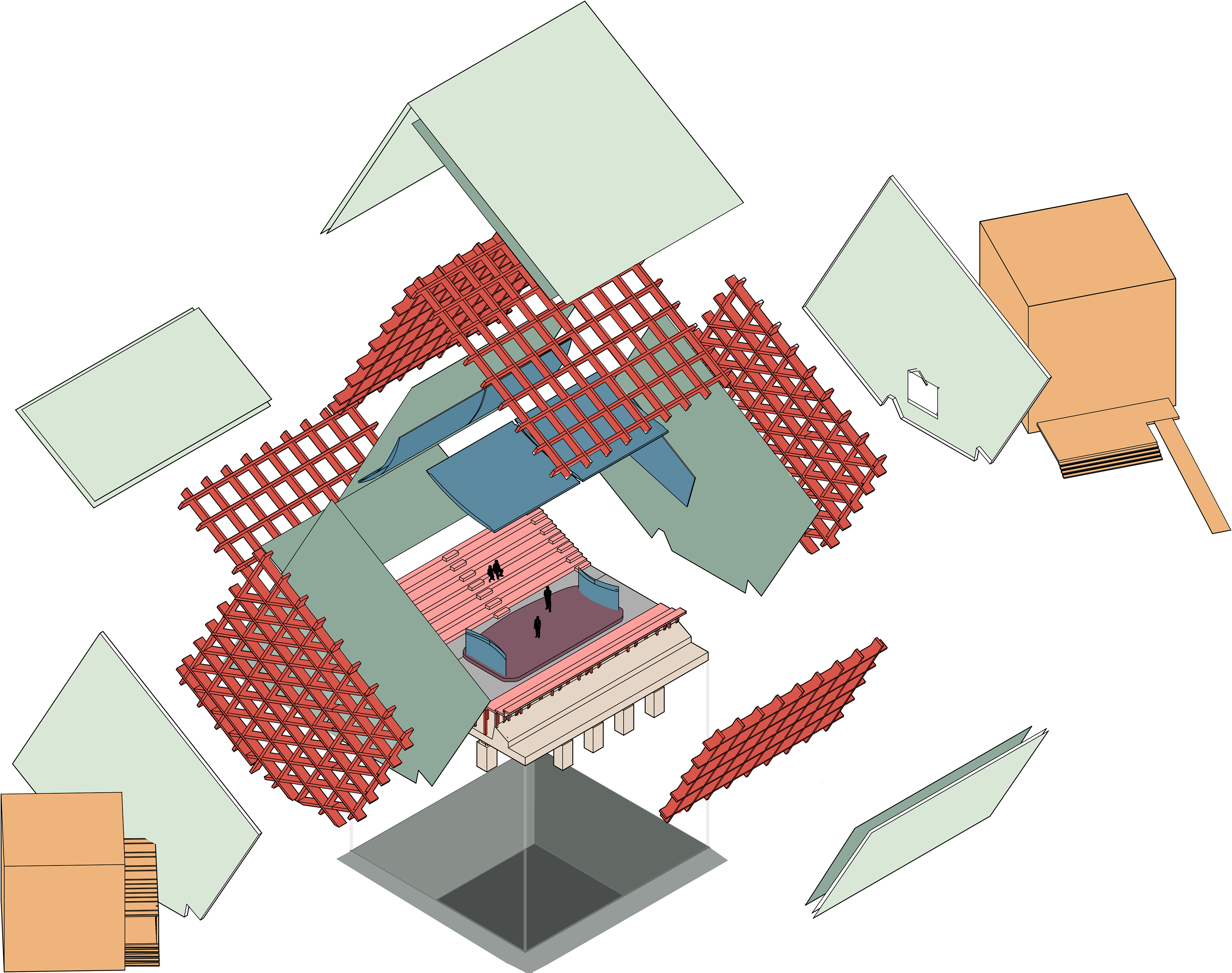 Exploded Axon Layer Diagram