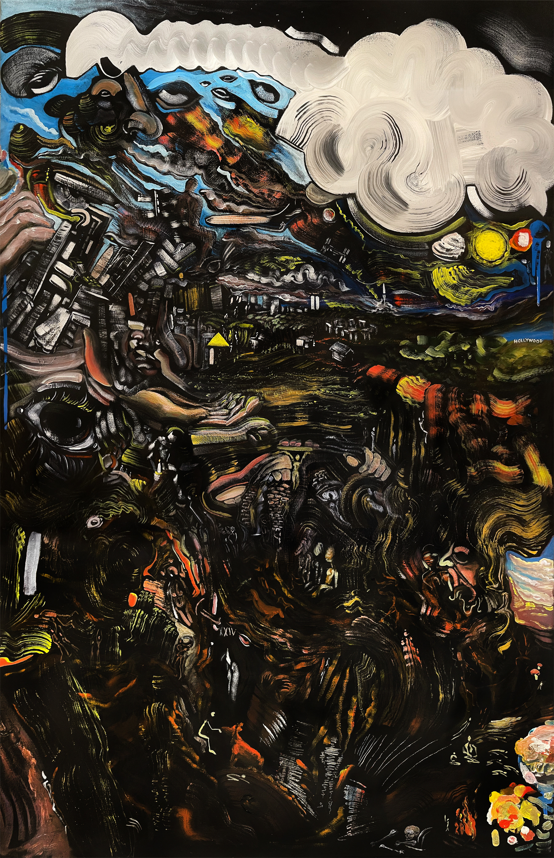 "The Caves of Altamira," 2021, Acrylic, 48" x 31"