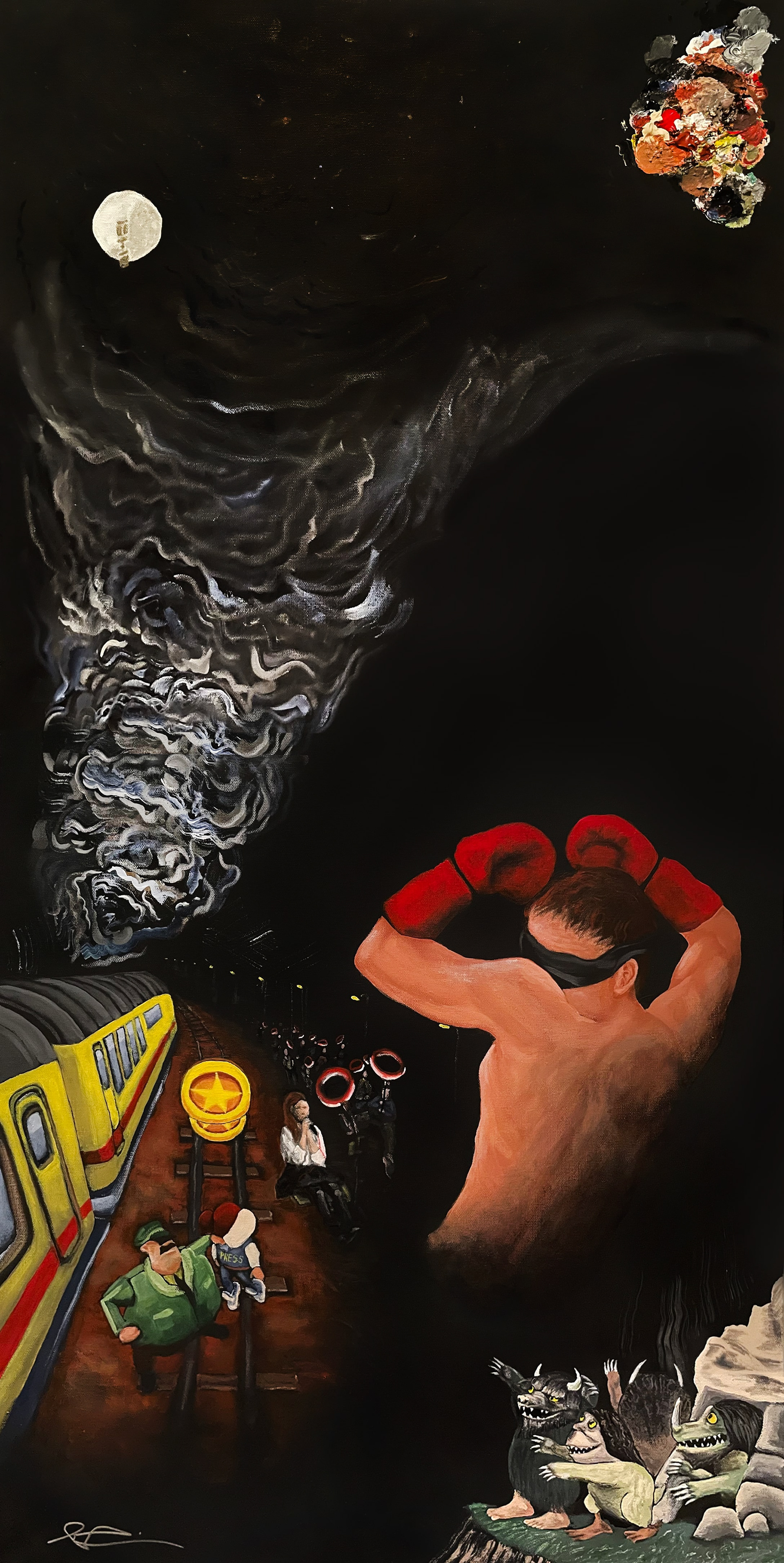 "FYP," 2023, Acrylic, 48" x 24"