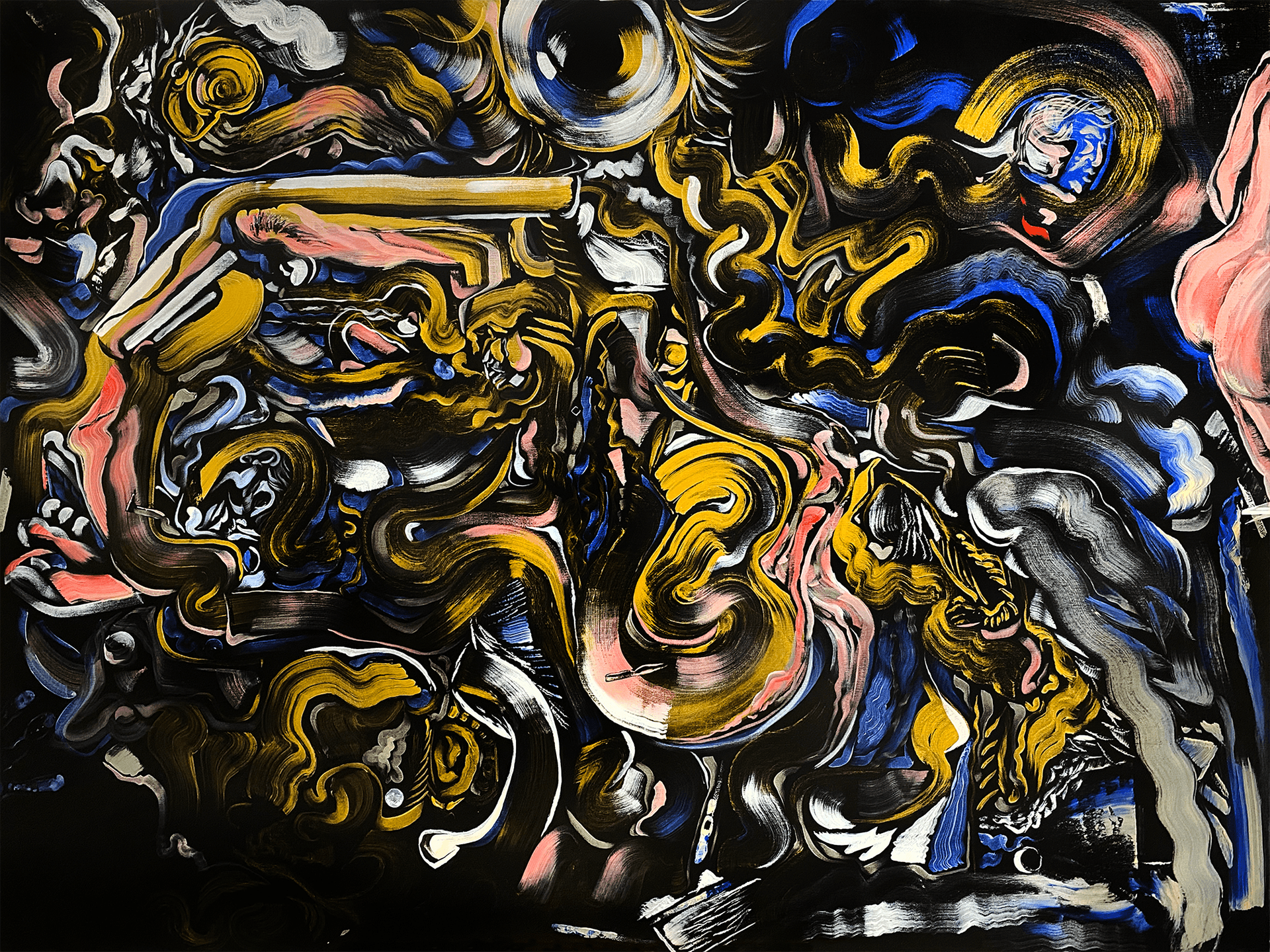 SOLD: "Name Your Narrative," 2020, Acrylic, 36" x 48"