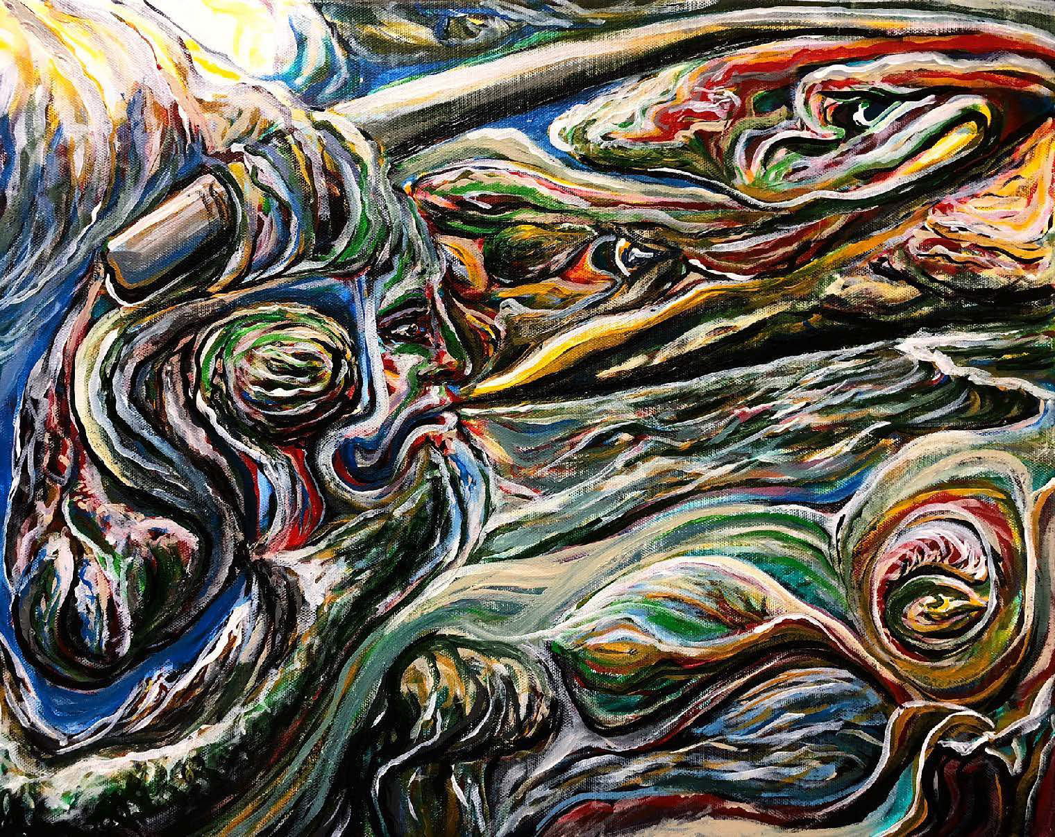 SOLD: "Context," 2018, Acrylic, 16” x 20”