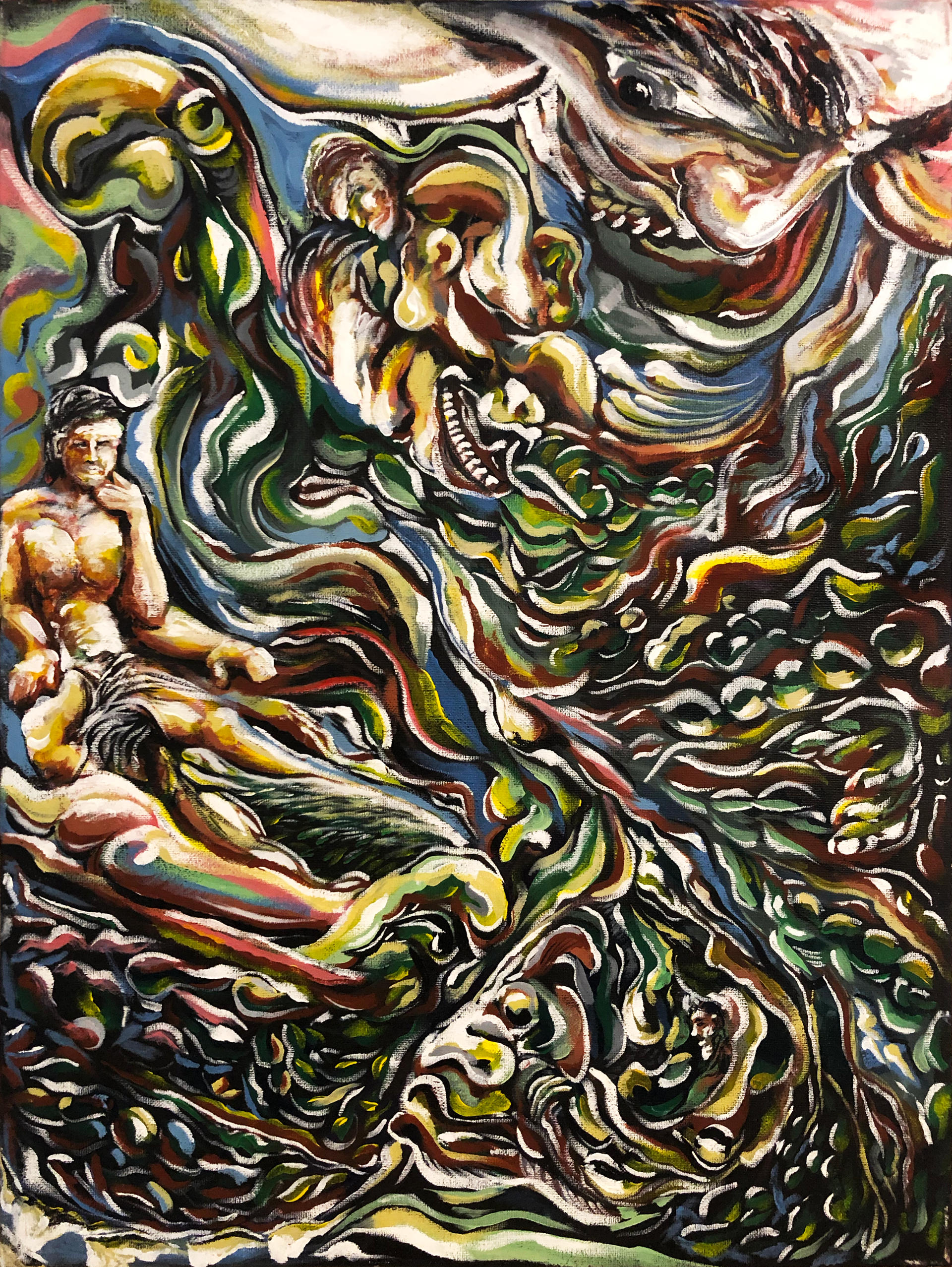 Original Painting — “Is This Not Happy?!” — Acrylic Paint on Canvas, 24” x 18”